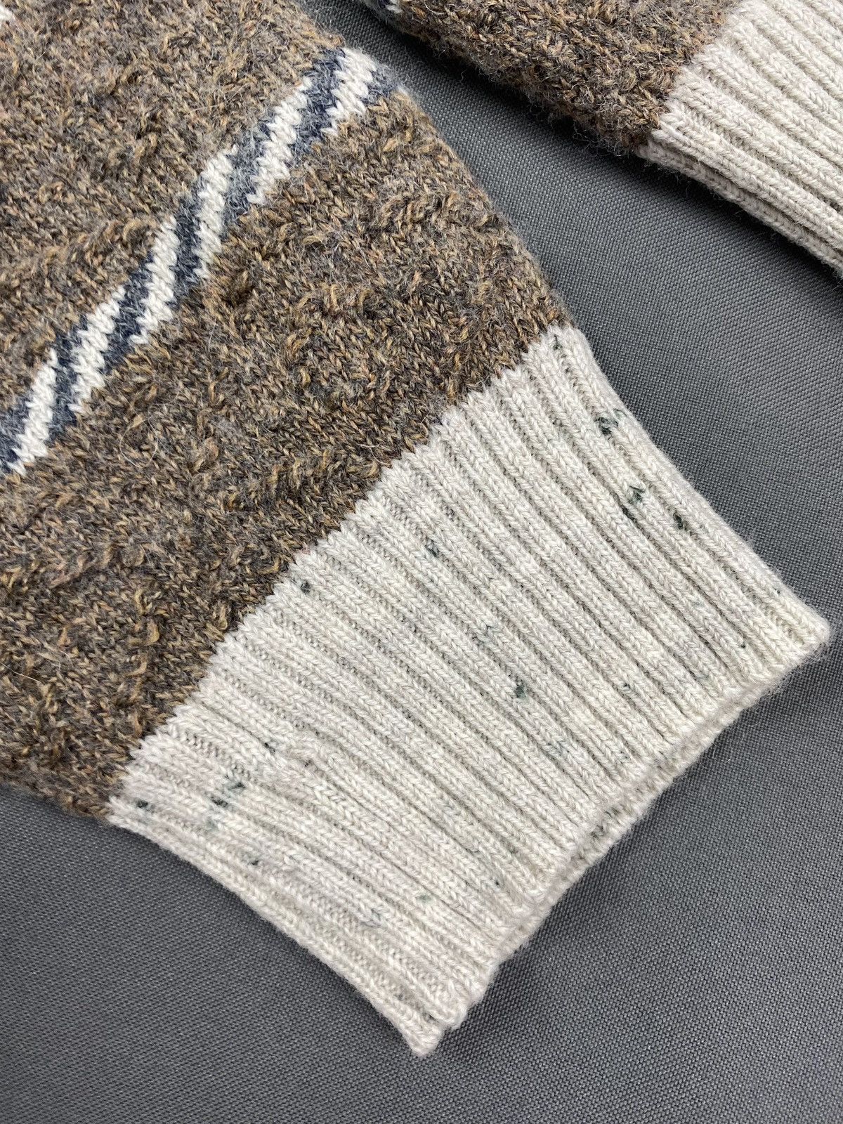 Vintage 1980’s Vintage Cozy Oatmeal Striped Cradigan Size US S / EU 44-46 / 1 - 7 Thumbnail