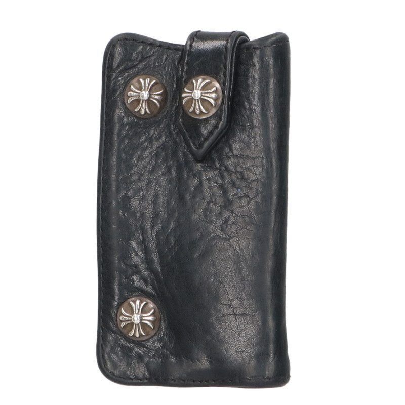 Chrome Hearts Chrome Hearts Leather Key Case with Cross Button Size ONE SIZE - 1 Thumbnail