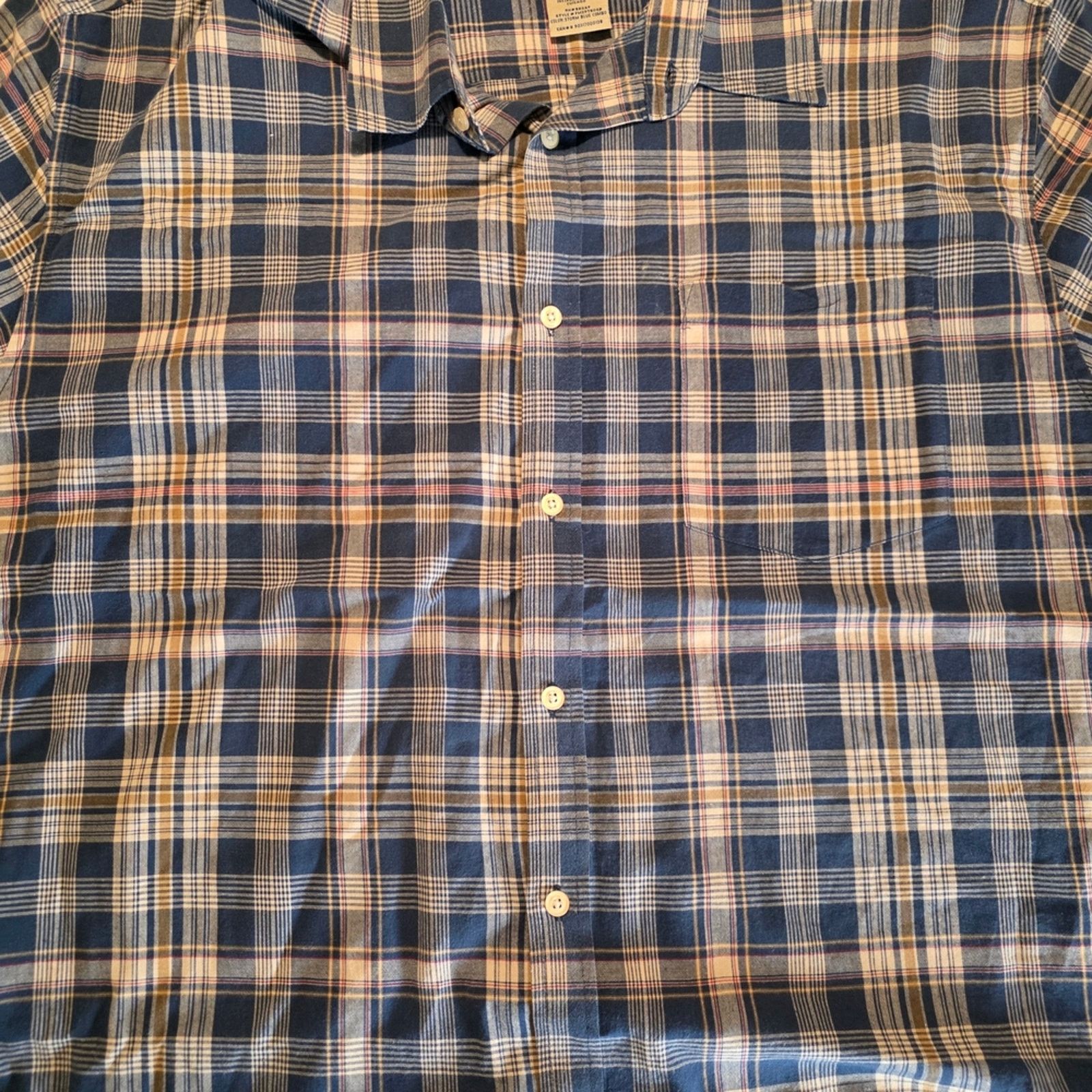 Faded Glory Men's Blue Plaid Shirt 3XL Size US XXL / EU 58 / 5 - 8 Thumbnail