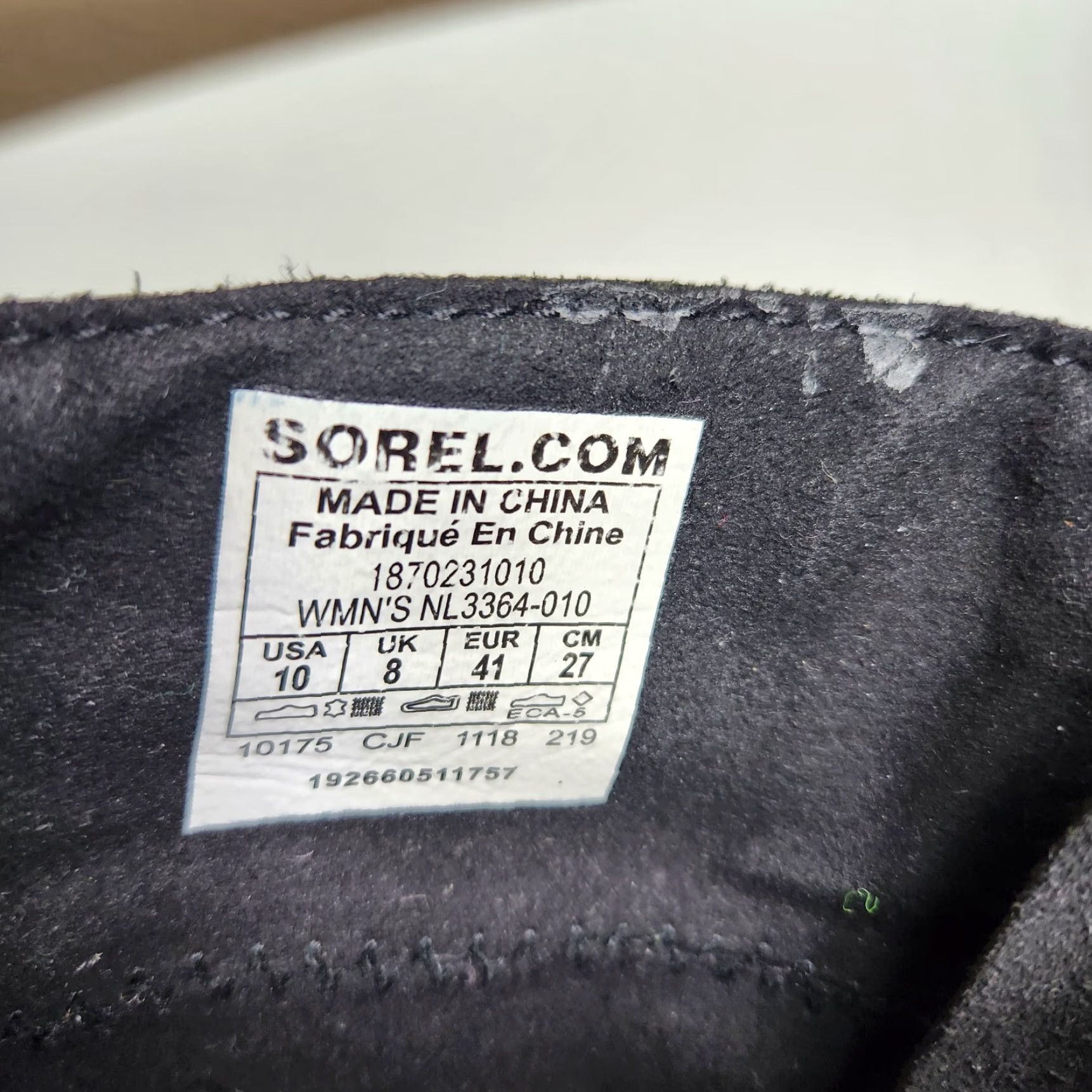 SOREL Sorel Boot Joan of Arctic Zip Wedge II Nubuck Leather Black Womens Size 10 Boots M Black Heel Wedge Casual Size US 10 / IT 40 - 8 Thumbnail
