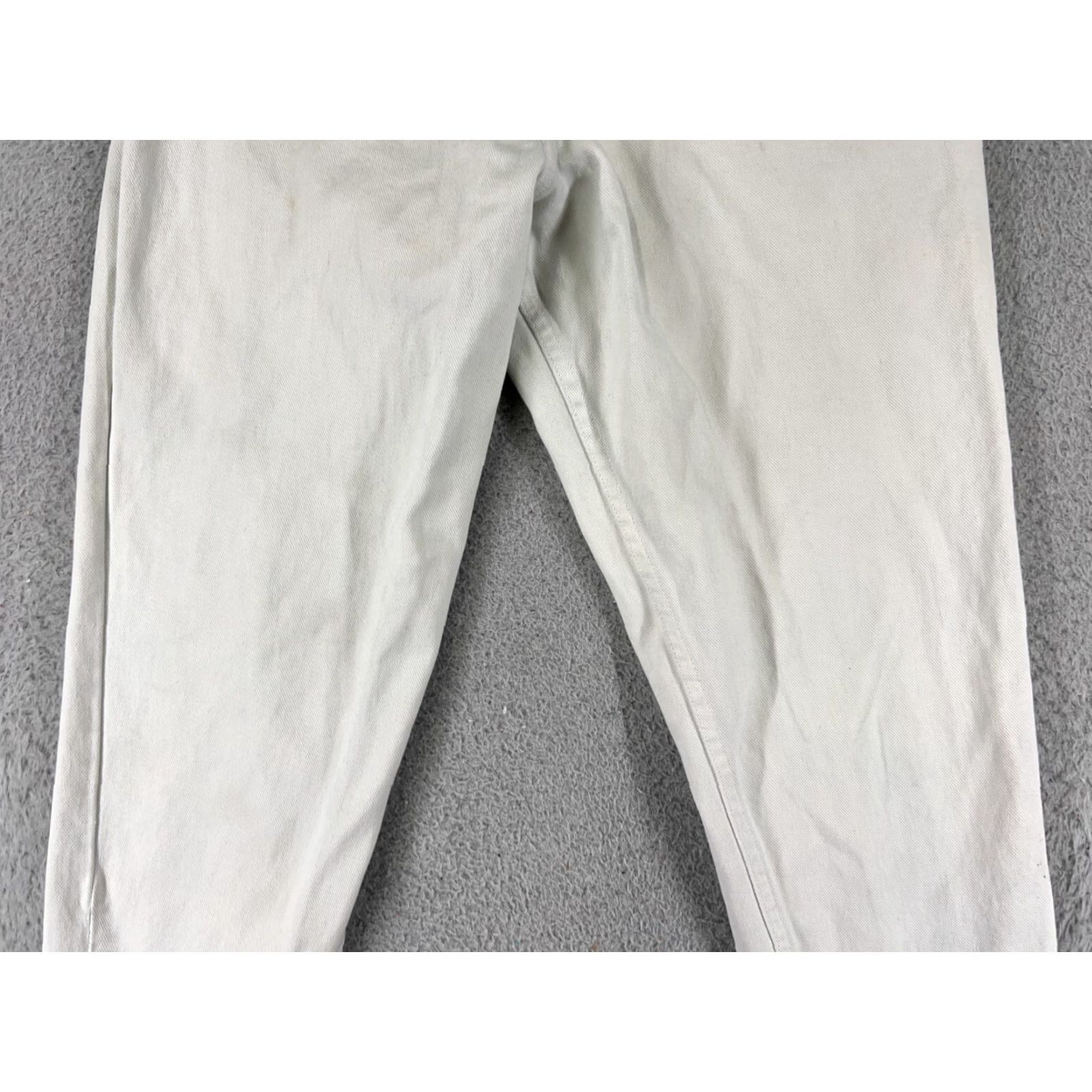 Gap VINTAGE Gap Jeans Womens 90s White Denim Zip Ankle 23x27 Tapered Slim 5-Pocket cln? Size 40" / US 18 - 3 Thumbnail