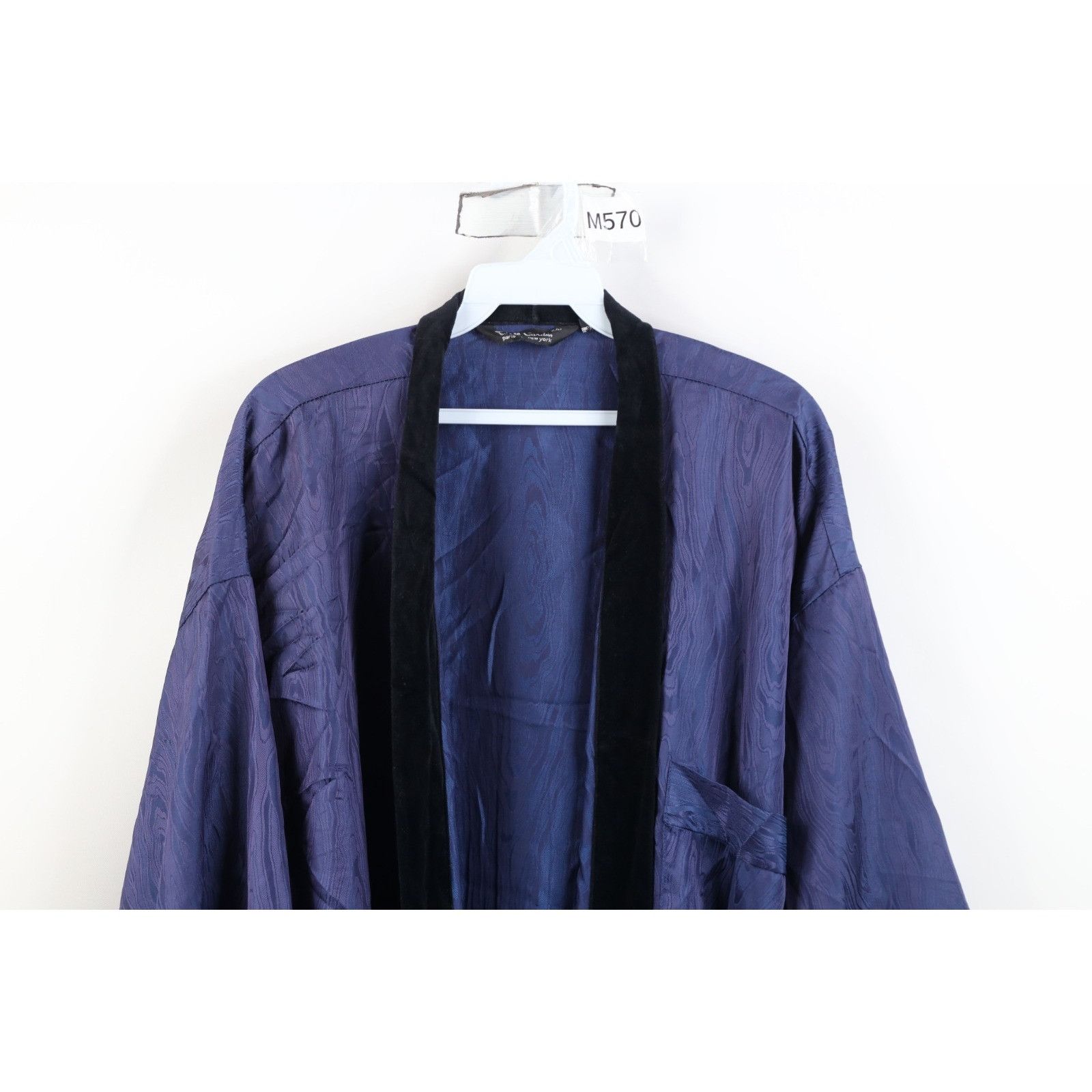 Pierre Cardin Vintage 70s Pierre CardinVelvet Trim Silky Belted Robe Size US S / EU 44-46 / 1 - 2 Thumbnail