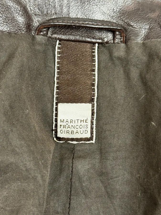 Marithe + Francois Girbaud FW2002 Marithé + François Girbaud Brown Plissed Leather Jacket Size US M / EU 48-50 / 2 - 11 Thumbnail