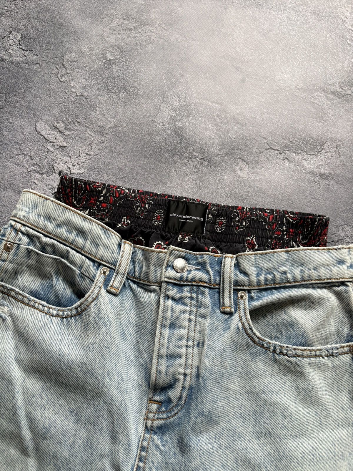 Alexander Wang Alexander Wang Y2K Distressed Layered Boxer Jeans Size 25 Size 25" / US 0 / IT 36 - 8 Thumbnail
