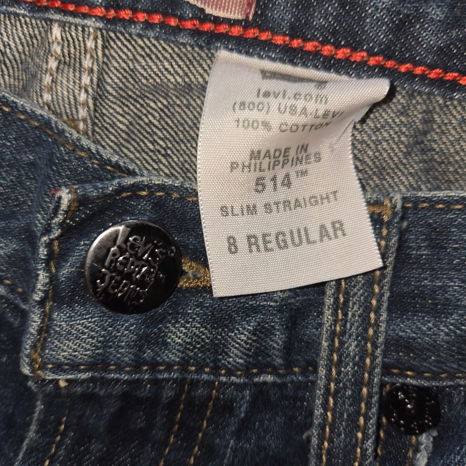 Levi's Levi's 514 SlimStraight Acid Wash Jean -Juniors Size8(W24L22 Size 30" / US 8 / IT 44 - 6 Thumbnail