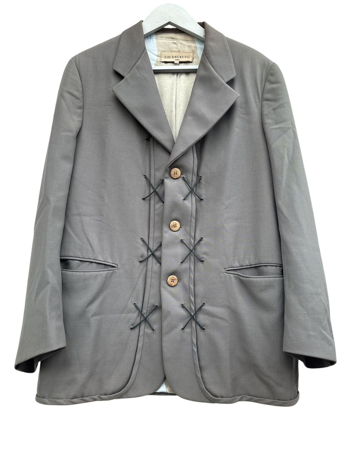 Dirk Bikkembergs 1990s Cross Laced Blazer Jacket Size US M / EU 48-50 / 2 - 1 Thumbnail