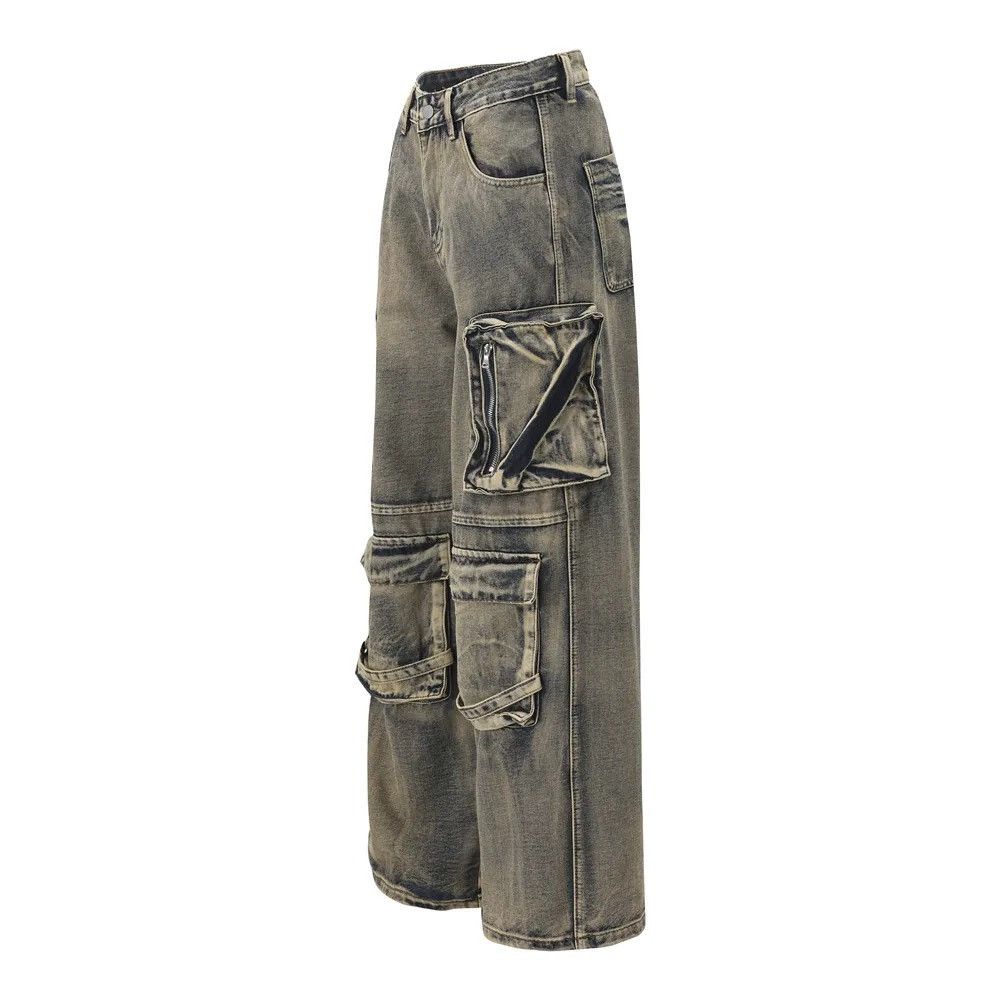 Japanese Brand × Vintage Streetwear Cargo Multi Pocket Loose Baggy Pants Jeans Size US 32 / EU 48 - 8 Thumbnail