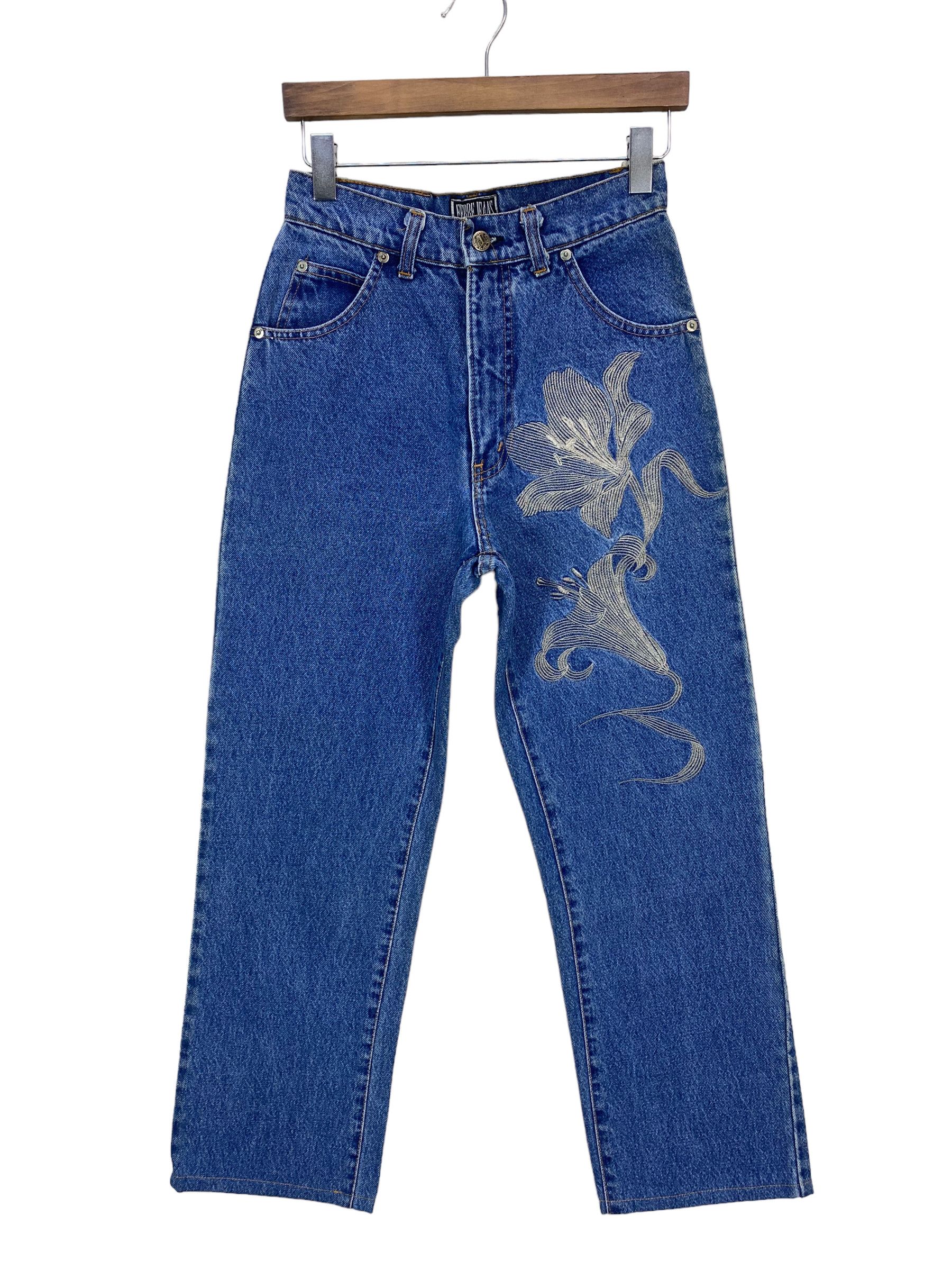 Ferre Ferre Jeans Embroided Flower Jeans Size US 26 / EU 42 - 1 Thumbnail