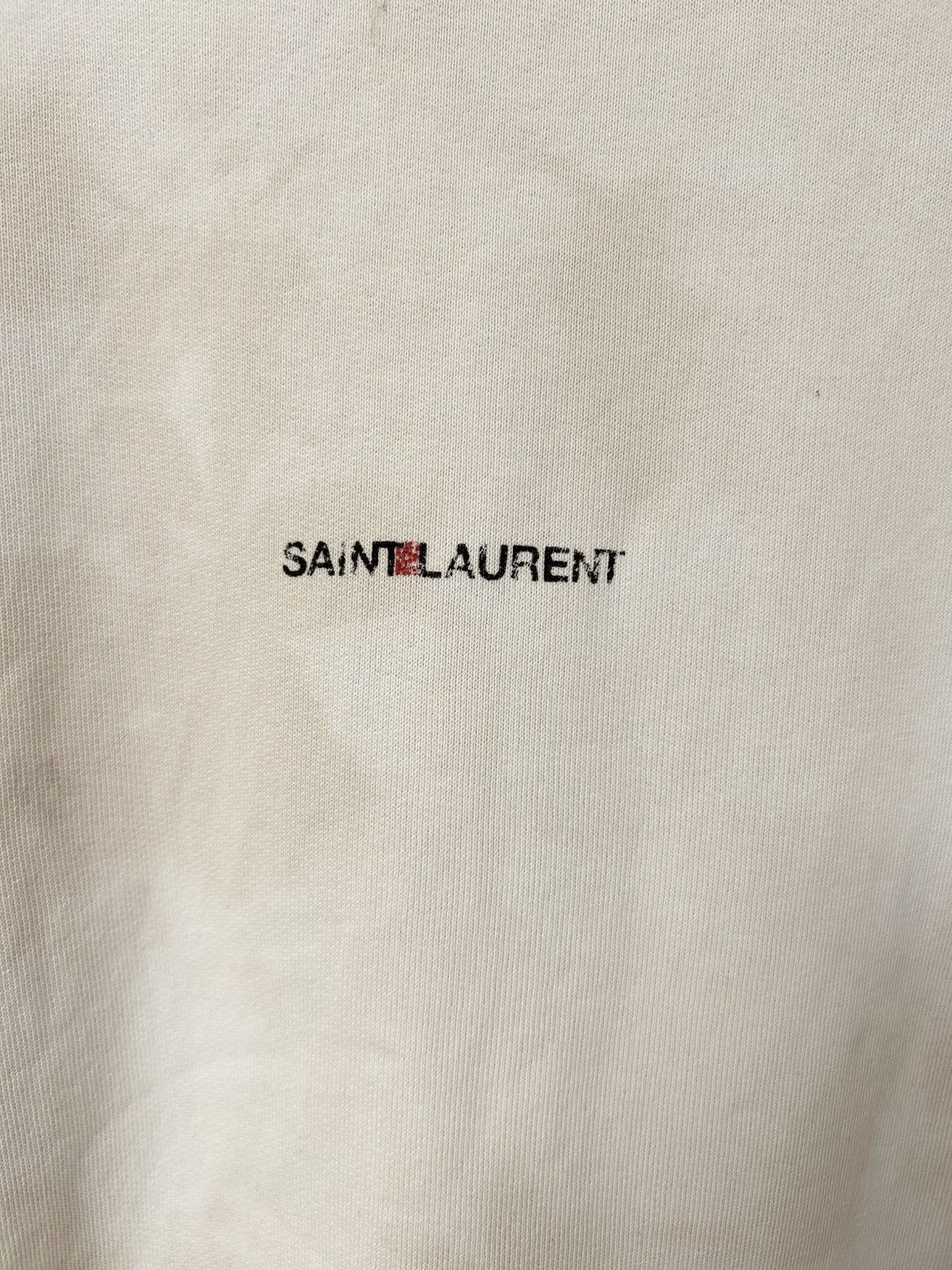 Saint Laurent Paris SS2018 Tie-Dye Distressed Logo Hoodie Size US S / EU 44-46 / 1 - 3 Thumbnail