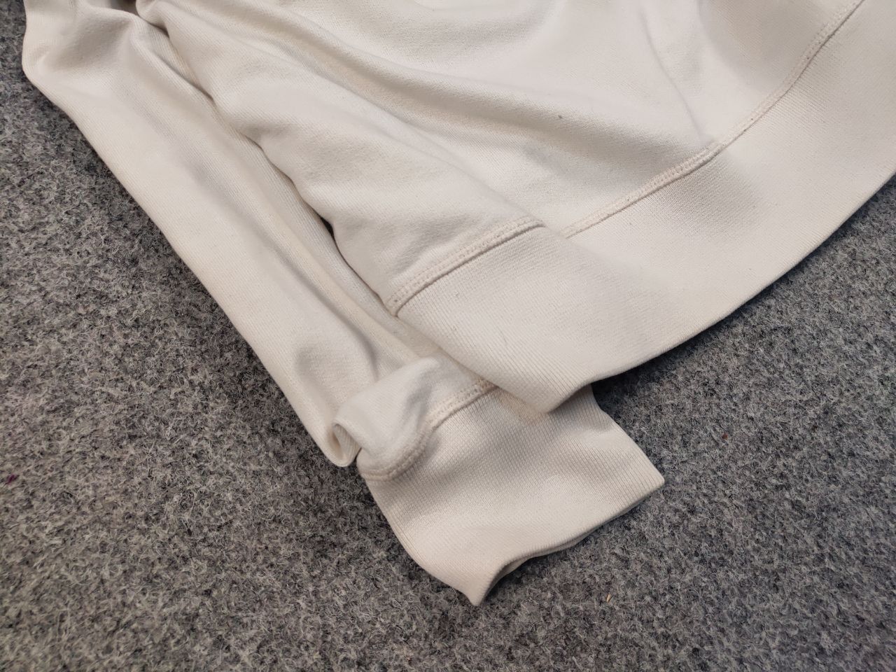 Bleu De Paname Crew Check Logo Jumper Beige Sweatshirt, Men's — image 6 of 6
