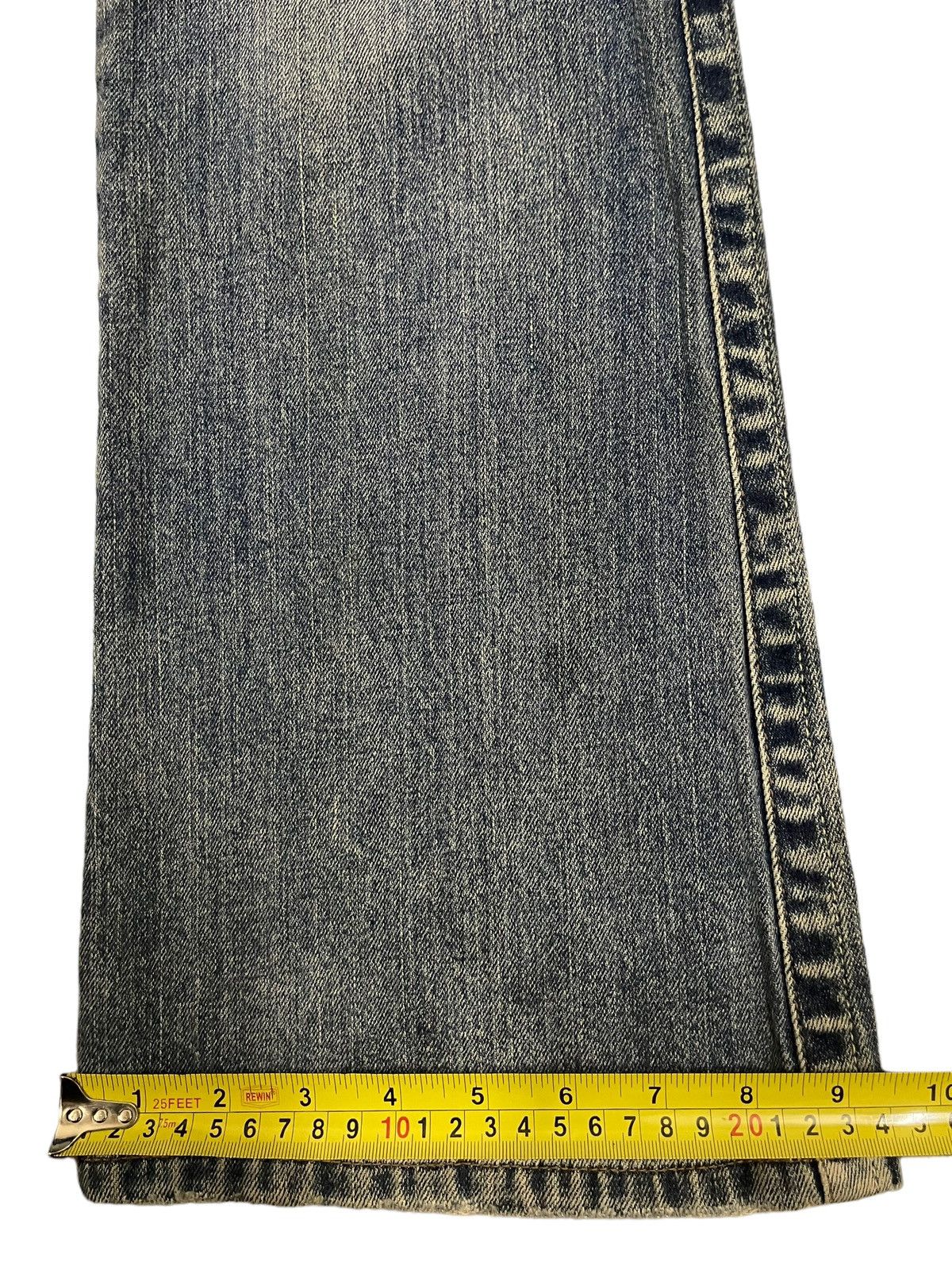 Hysteric Glamour Vintage Japanese Brand Faded Wash Style Flare Jeans Size 28" / US 6 / IT 42 - 13 Thumbnail