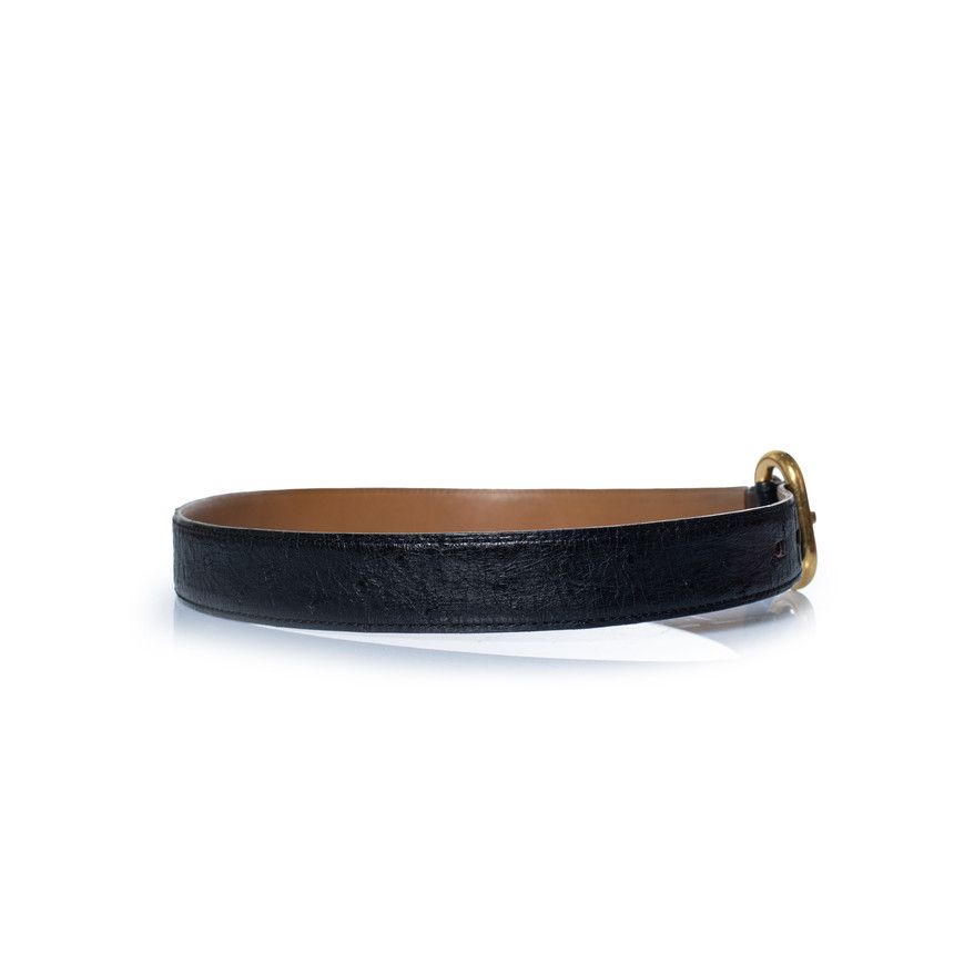 Delvaux Delveaux, ostrich black leather waist belt Size ONE SIZE - 4 Thumbnail