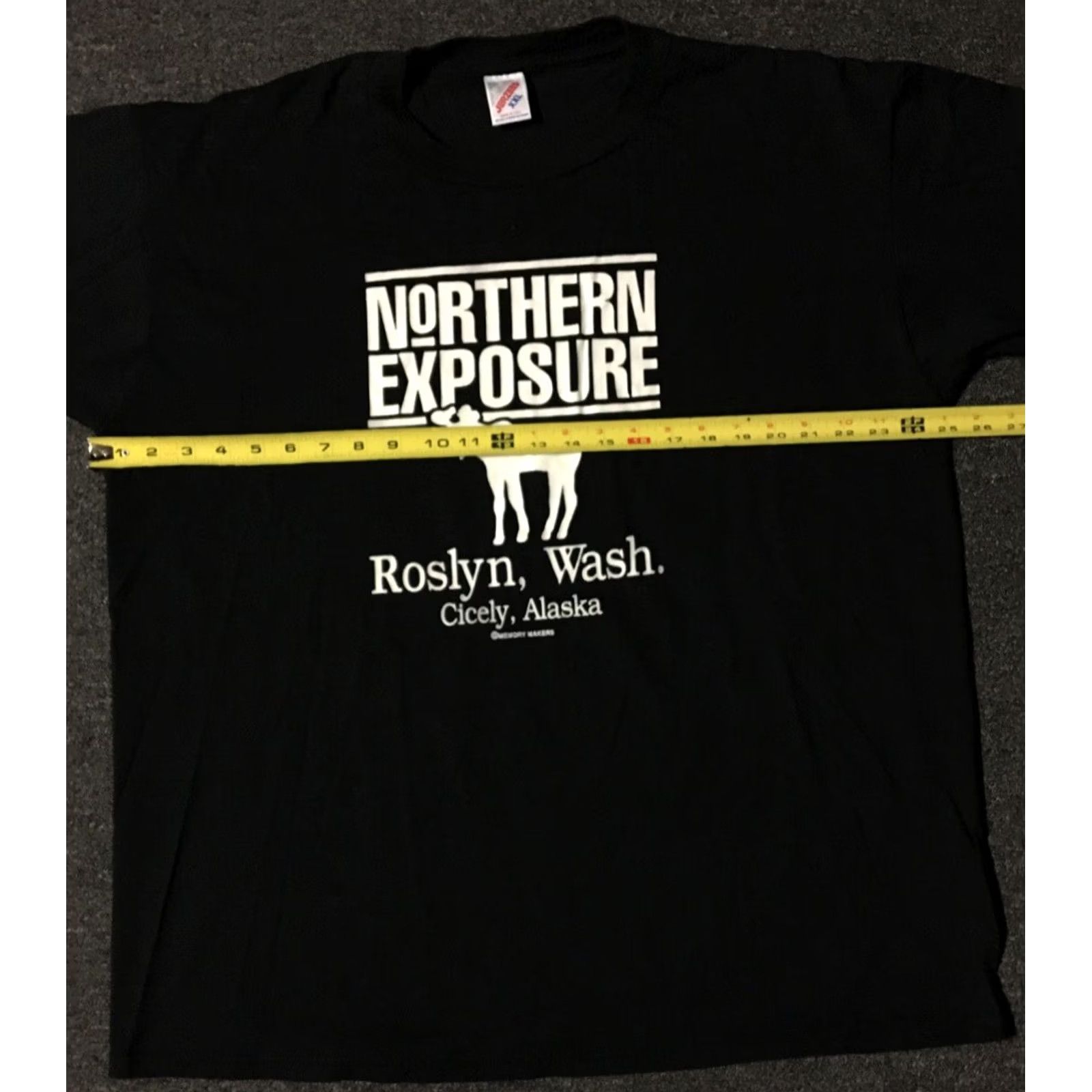 Vintage VINTAGE Northern Exposure TV Film Crew Promo Shirt 2XL Black Mens T-Shirt 90s USA CBS Comedy Alaska Dress Promo Shirt Size US XXL / EU 58 / 5 - 5 Thumbnail