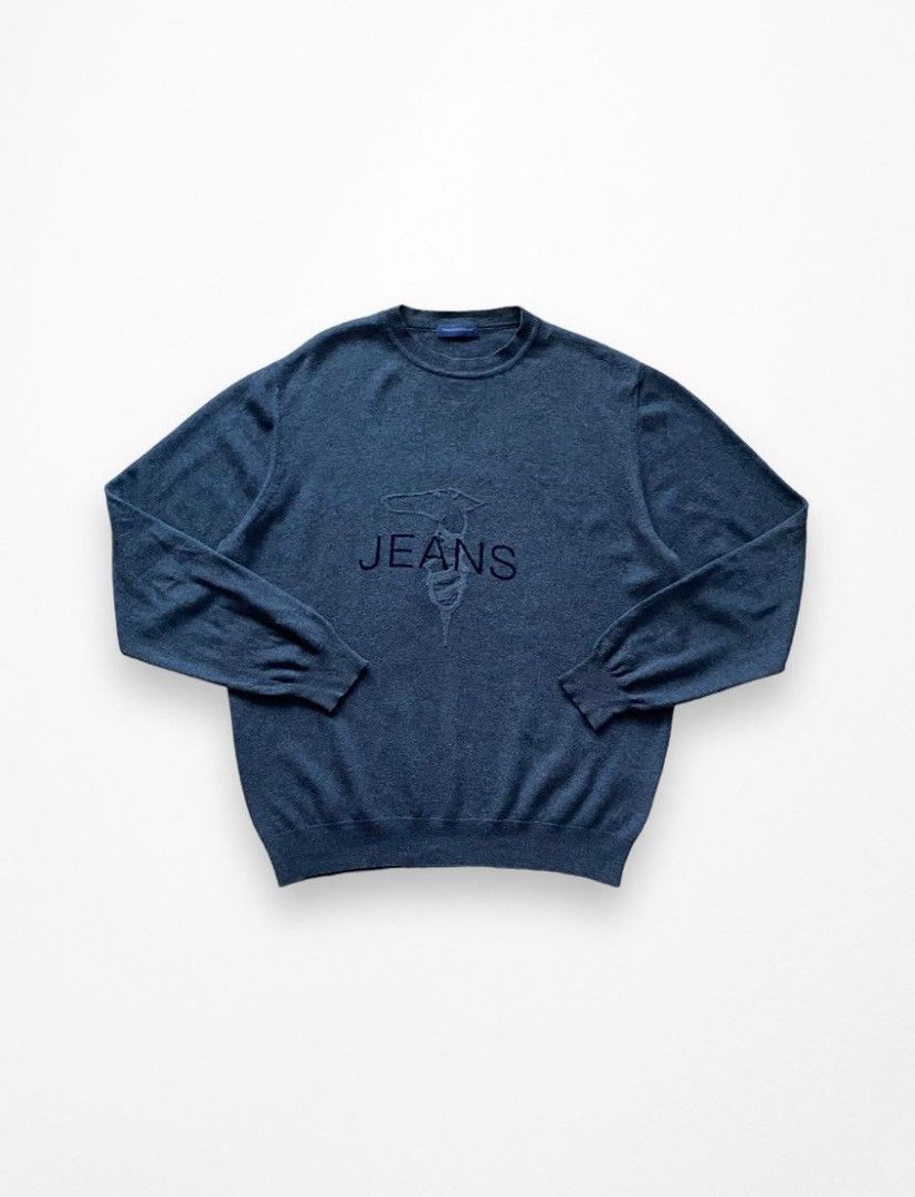 Trussardi Trussardi Jeans wool logo knit sweater Size US XL / EU 56 / 4 - 8 Thumbnail