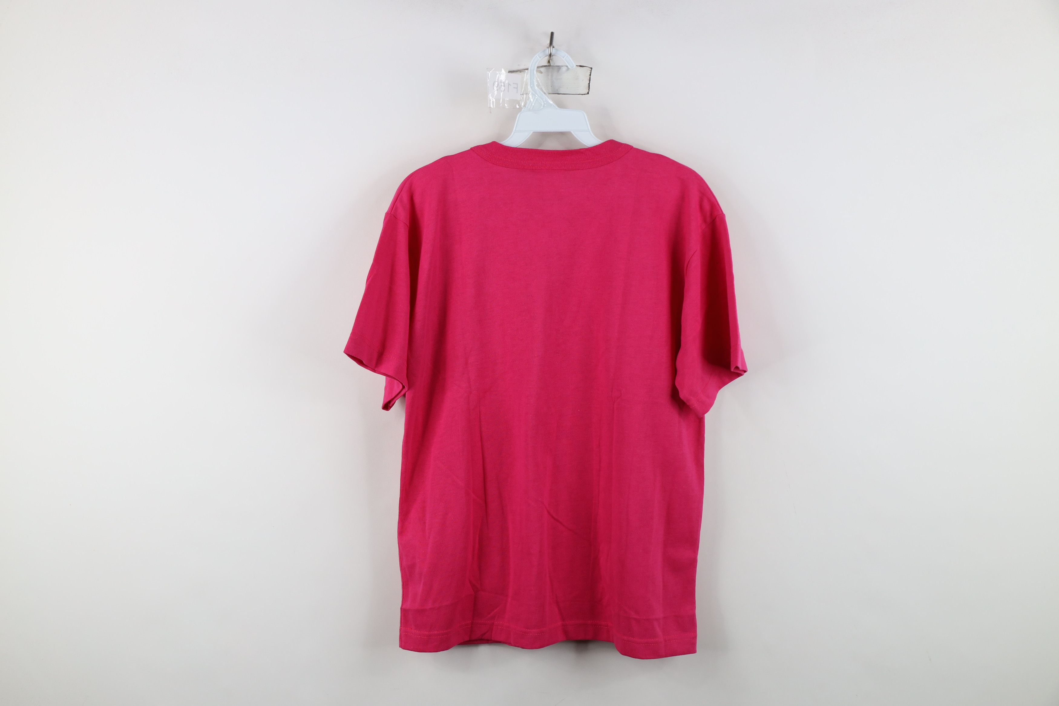 Vintage Vintage 90s Streetwear Blank Short Sleeve T-Shirt Pink USA Size S / US 4 / IT 40 - 9 Thumbnail