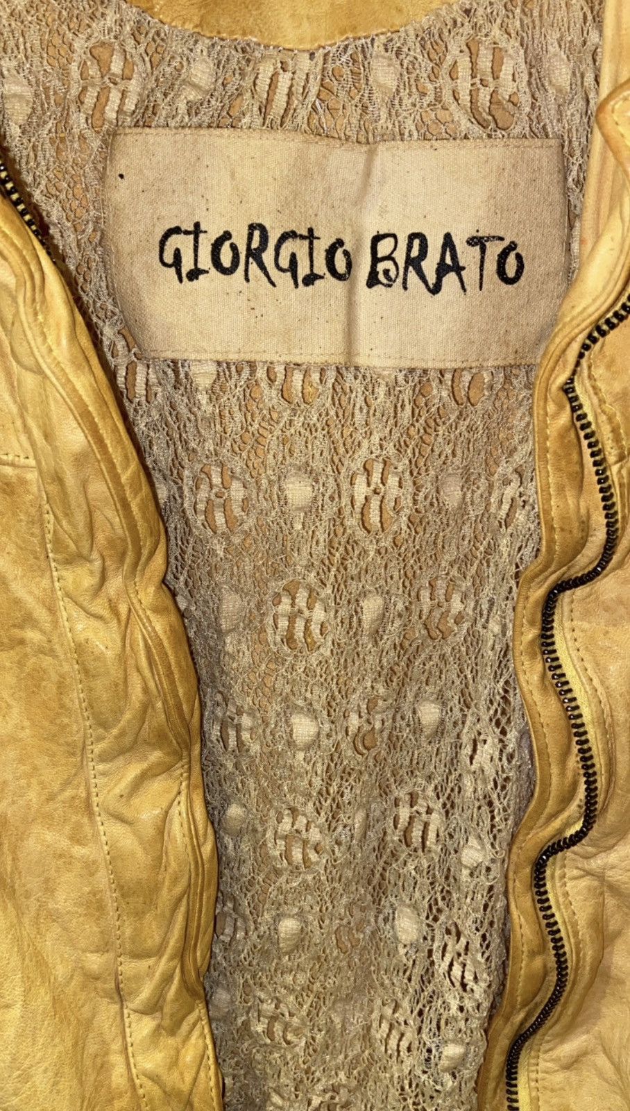 Giorgio Brato Giorgio Brato yellow leather vintage jacket Size US XXS / EU 40 - 11 Thumbnail