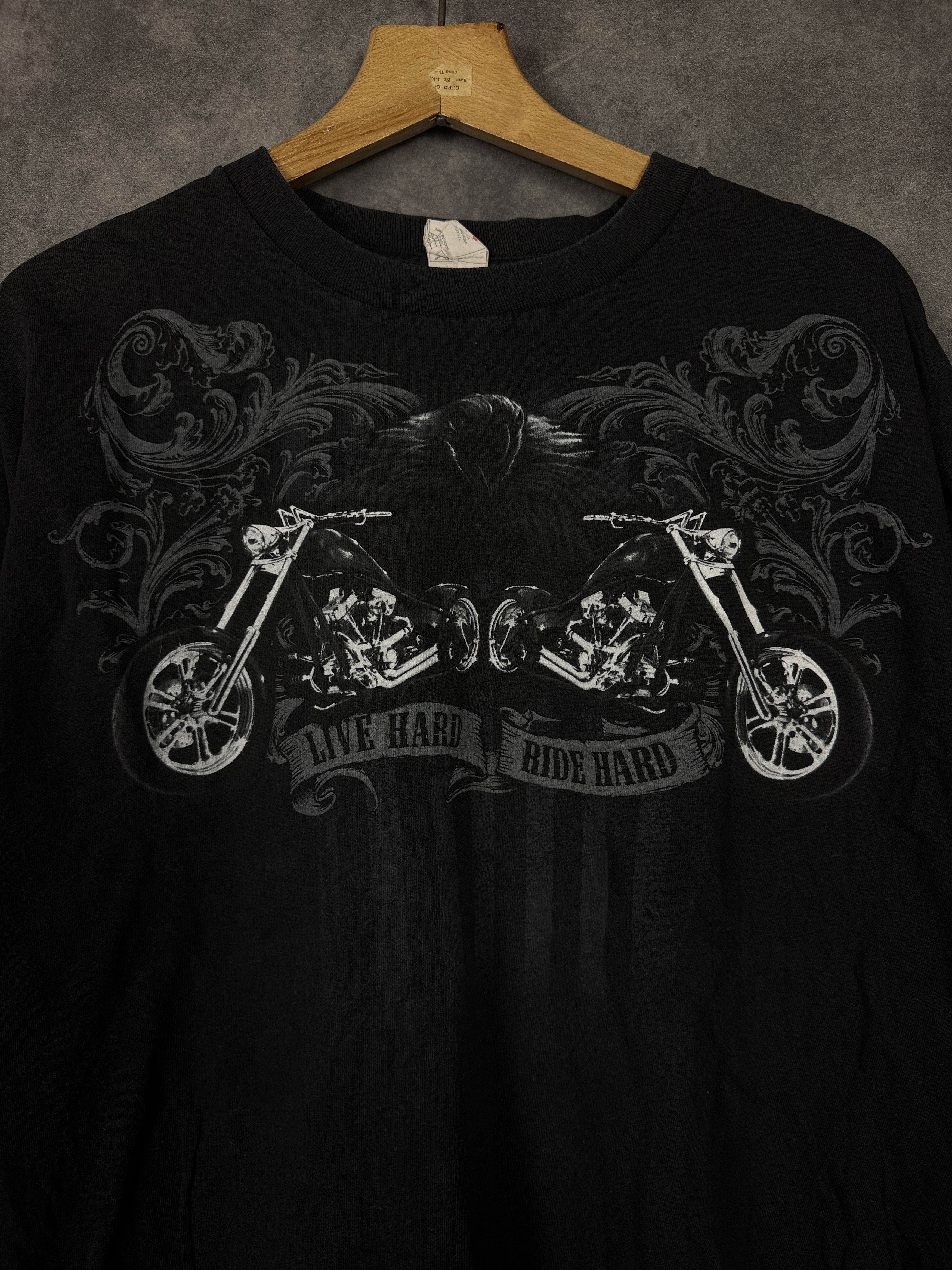 Vintage Live Hard Ride Hard motorcycle Affliction black rock Size US XL / EU 56 / 4 - 2 Thumbnail