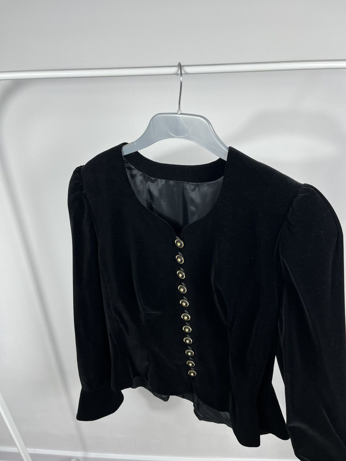 Vintage Helene Strasser Germany Vintage Velvet Jacket Gold Buttons Size L / US 10 / IT 46 - 5 Thumbnail
