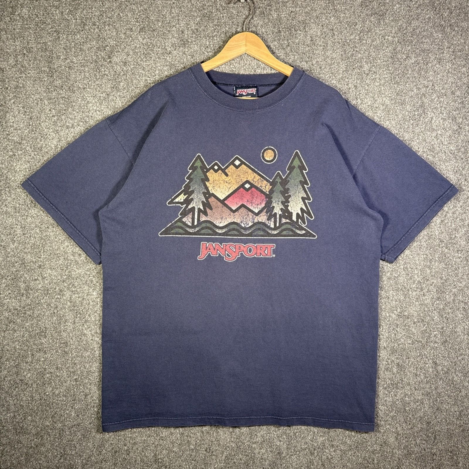 Patagonia Vintage Jansport Shirt Mens XL Navy 90s Art Mountains Hiking Size US XL / EU 56 / 4 - 1 Thumbnail