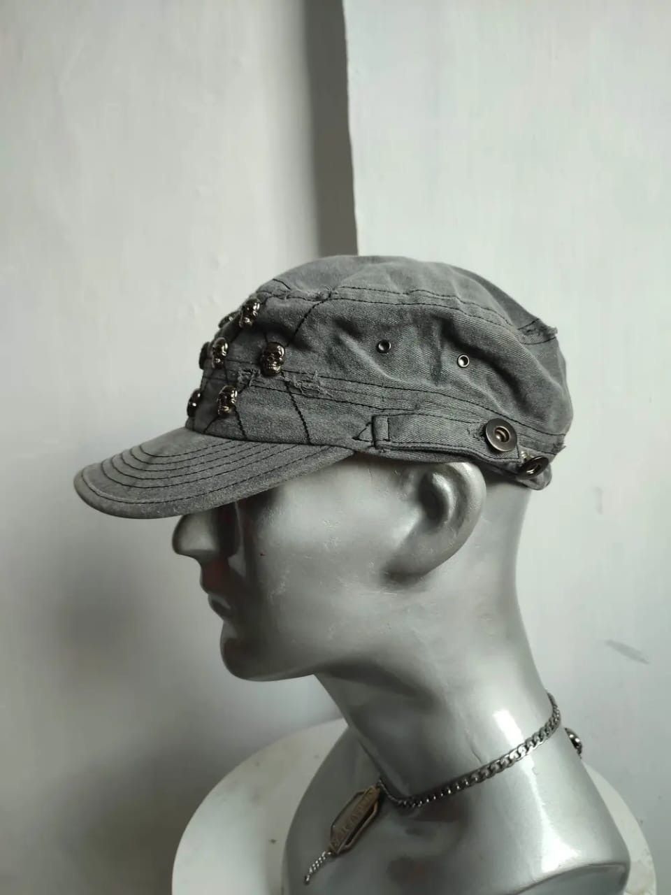 Other Egoist Skull Skeleton Punk Distressed Hats Size ONE SIZE - 4 Thumbnail