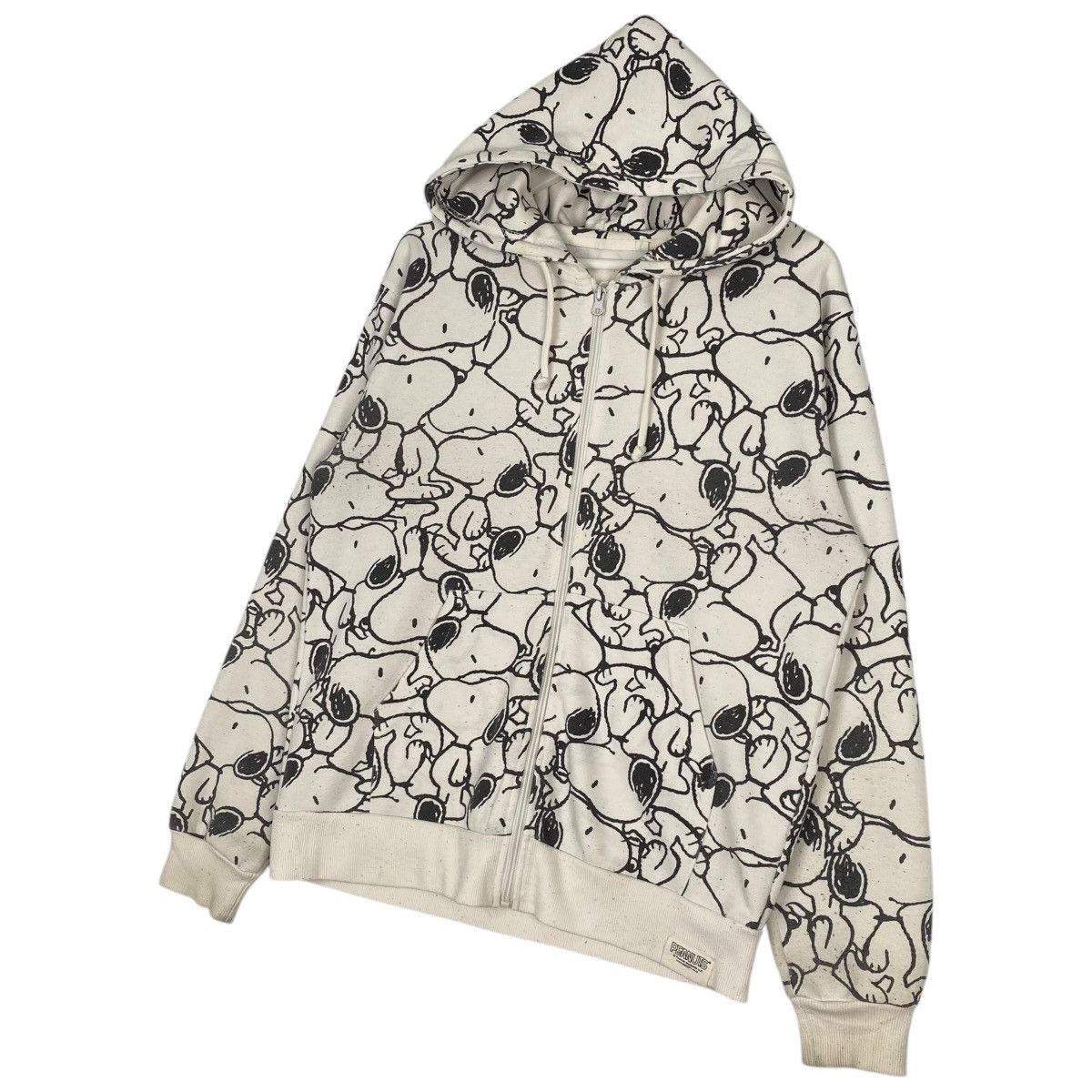Designer × Vintage Vintage Peanuts Snoopy Uniqlo Hoodie Sweater White Size M / US 6-8 / IT 42-44 - 2 Thumbnail