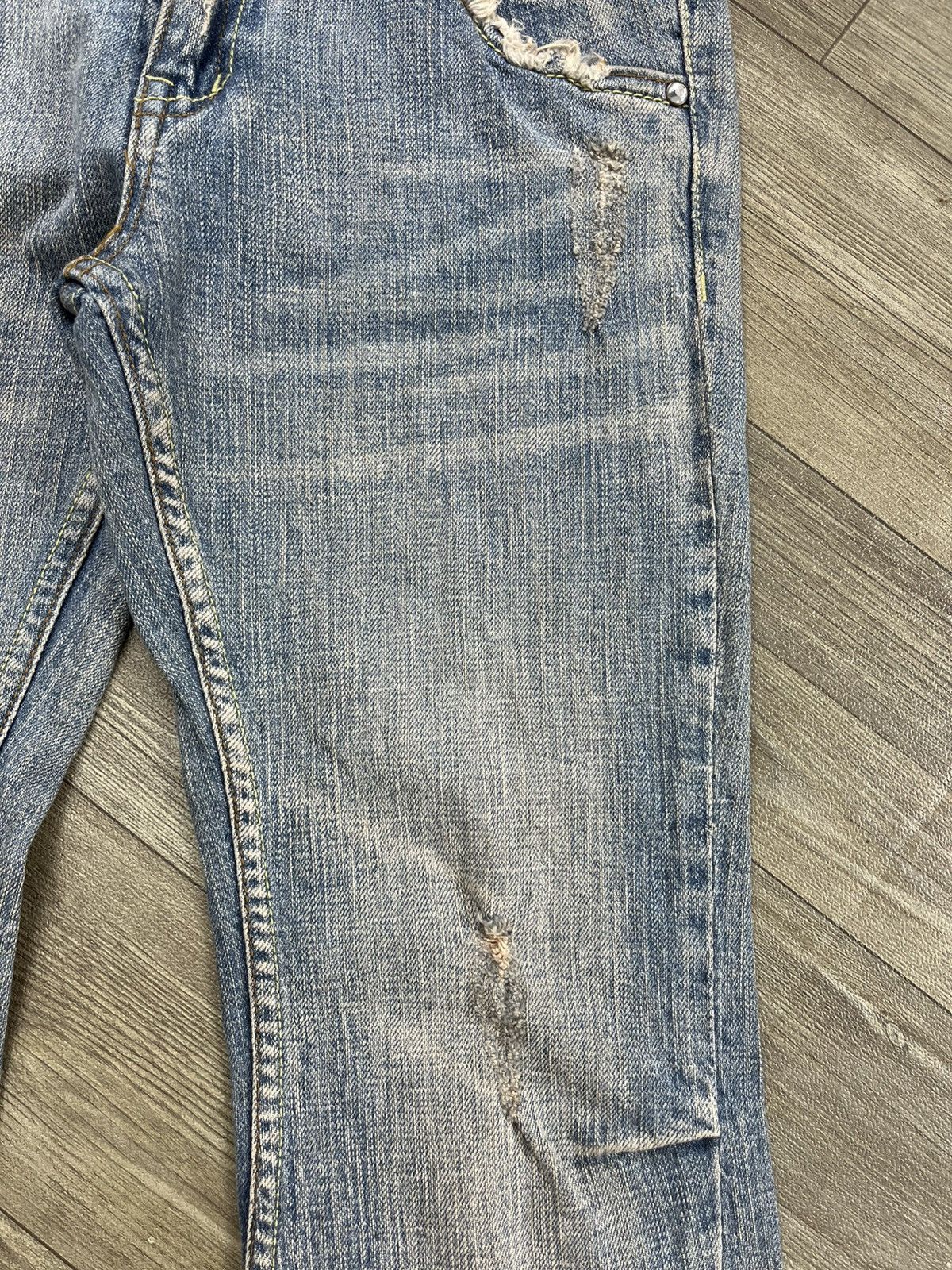 Japanese Brand 2000s Zazie Mudmax Distressed Bootcut Flared Jeans Lgb Style Size US 27 - 8 Thumbnail