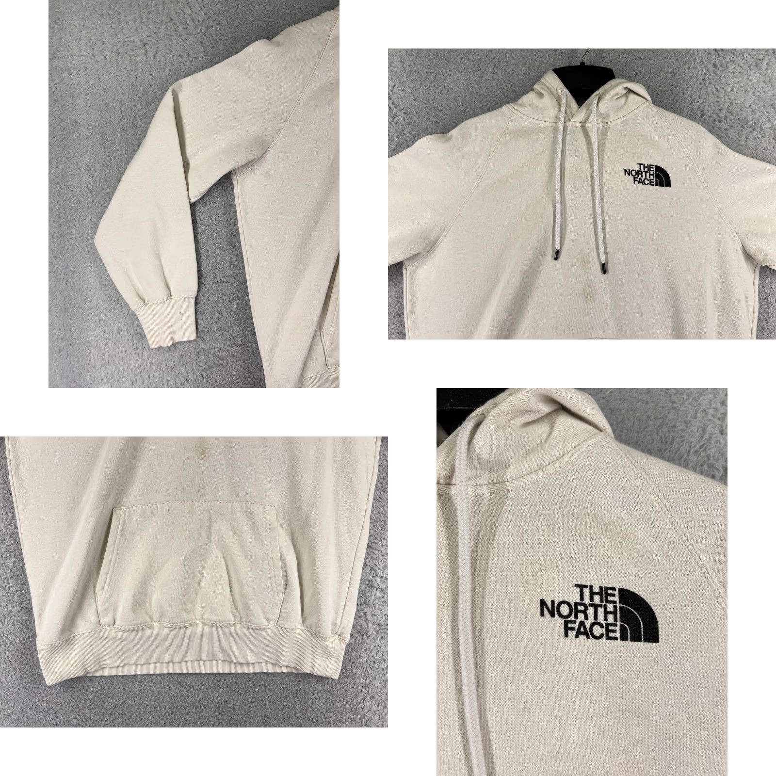 The North Face The North Face Hoodie Womens Large Beige Logo Cotton Blend Pocket Size L / US 10 / IT 46 - 8 Thumbnail