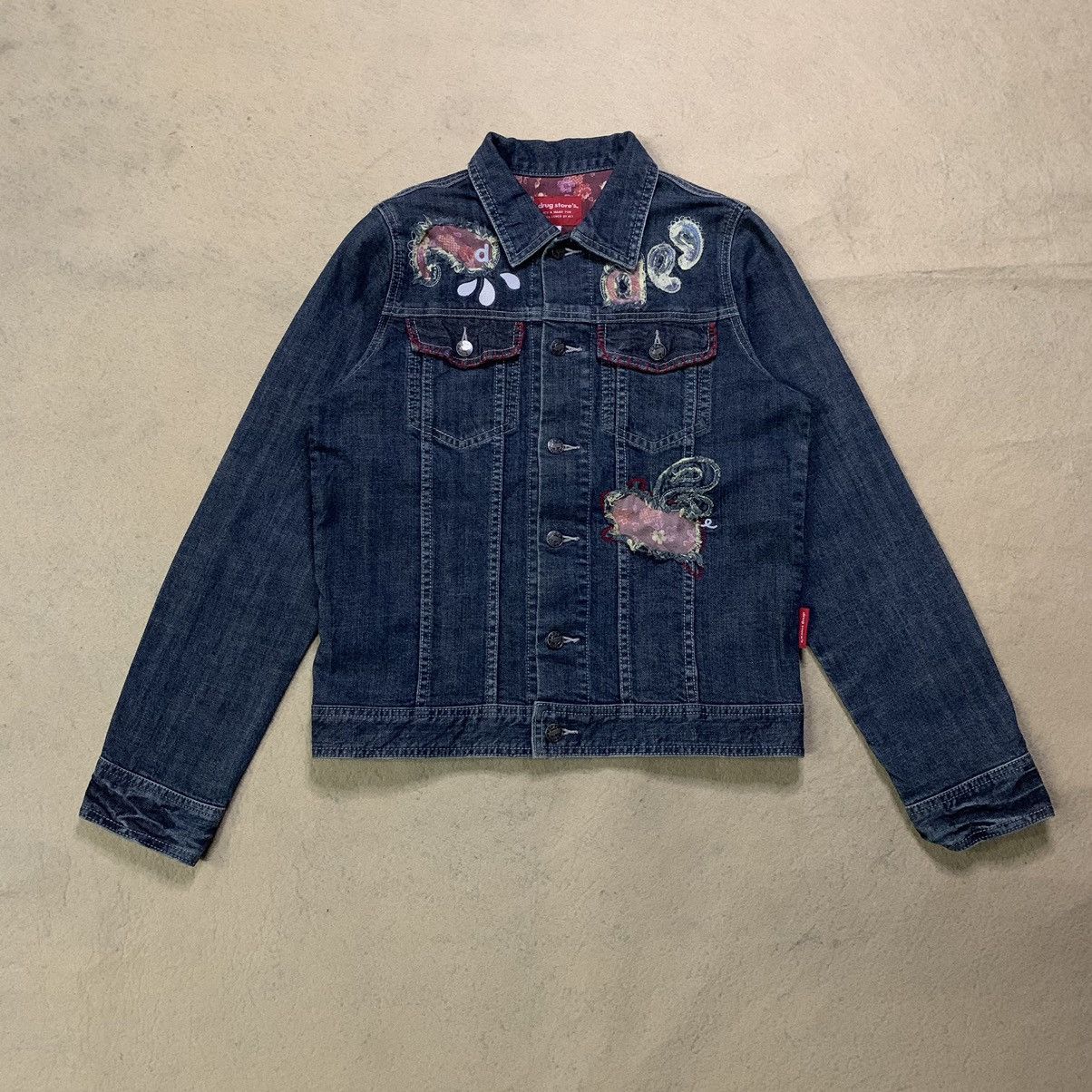 image of Drug Store's Patchwork Denim Jacket in Blue Jean, Women's (Size Small)