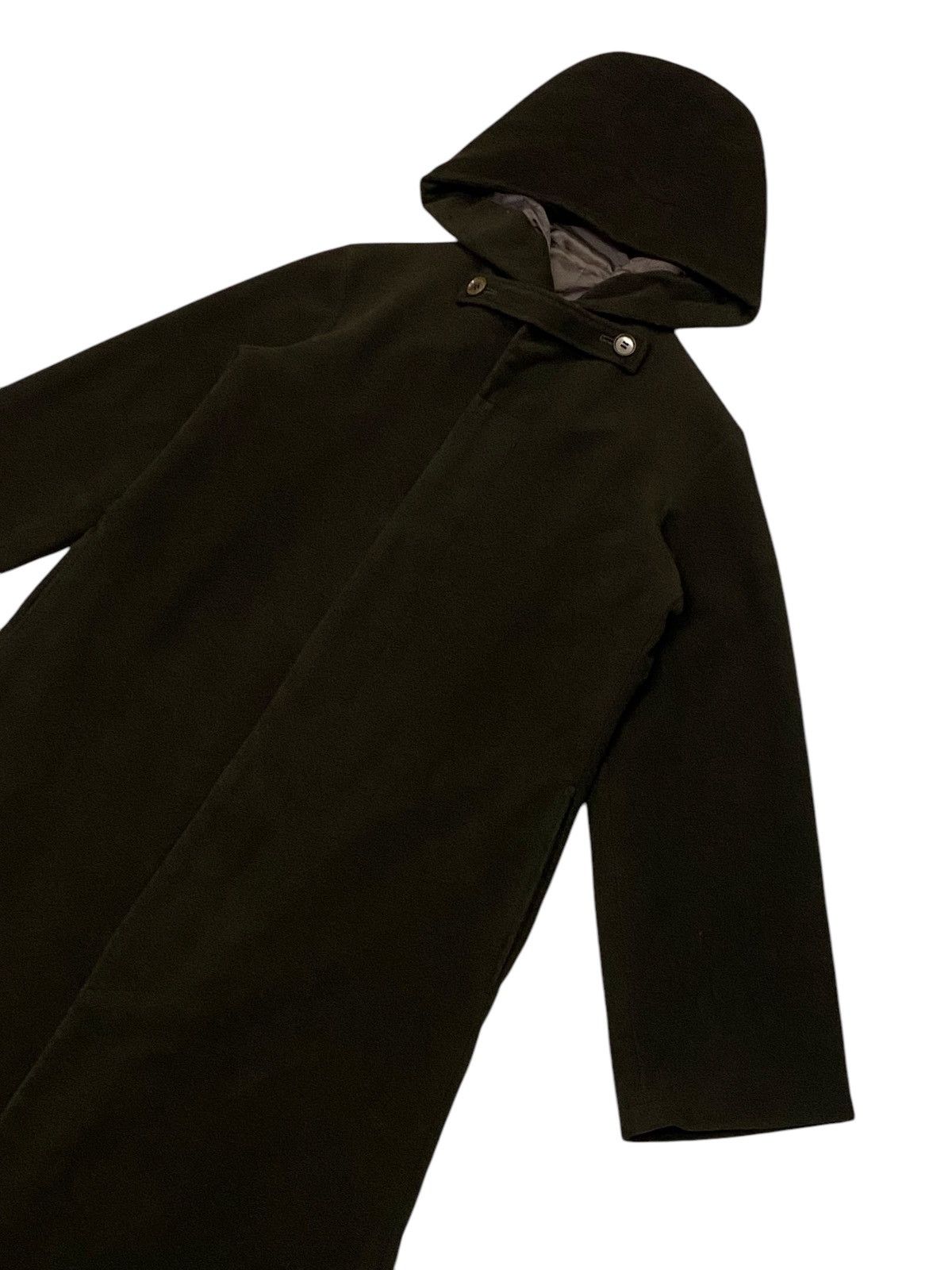 Yohji Yamamoto Y’s Yohji Yamamoto Wool Hoodie Long Coats Size L / US 10 / IT 46 - 18 Thumbnail