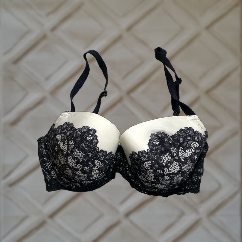 Victoria's Secret VICtoria's Secret Dream Angel Lined Demi/Demi Buste Double Bra Womens Black 32DD Size ONE SIZE - 1 Thumbnail