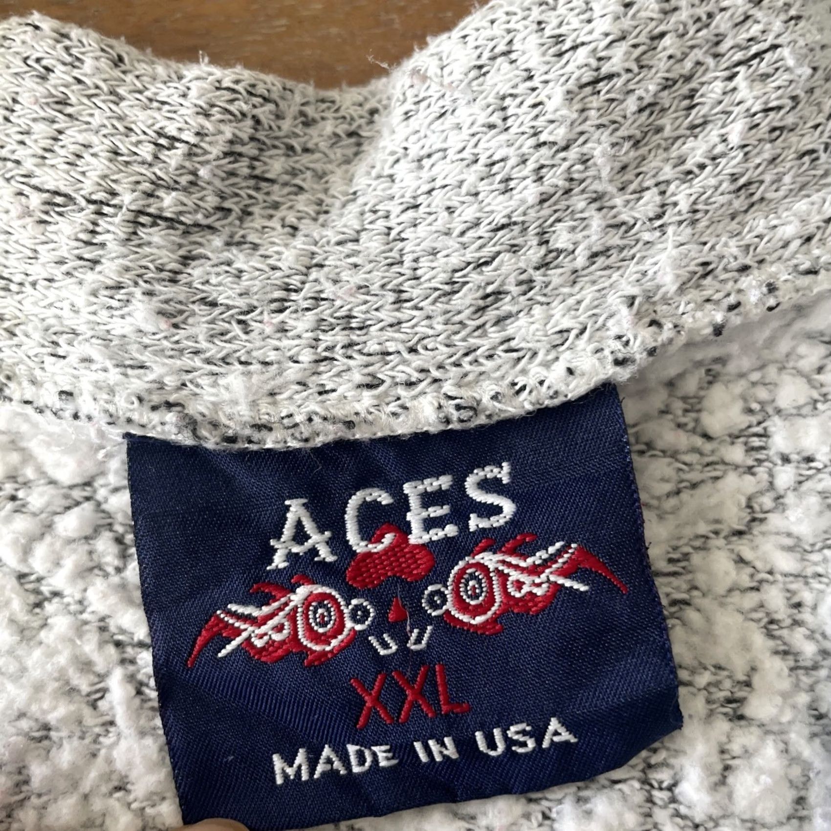 Vintage VINTAGE Cardigan Sweater 2XL Gray Embroidered Women's Aces USA Terry Knit Long Sleeve Regular Fit Size XXL / US 16-18 / IT 52-54 - 3 Thumbnail