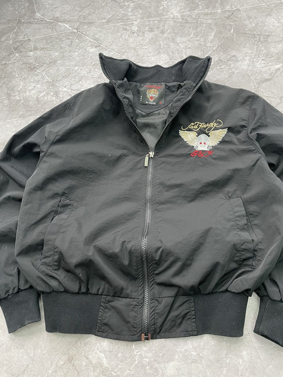 Christian Audigier × Ed Hardy Vintage Ed Hardy Christian Audigier Nylon Varsity Jacket Size US M / EU 48-50 / 2 - 7 Thumbnail