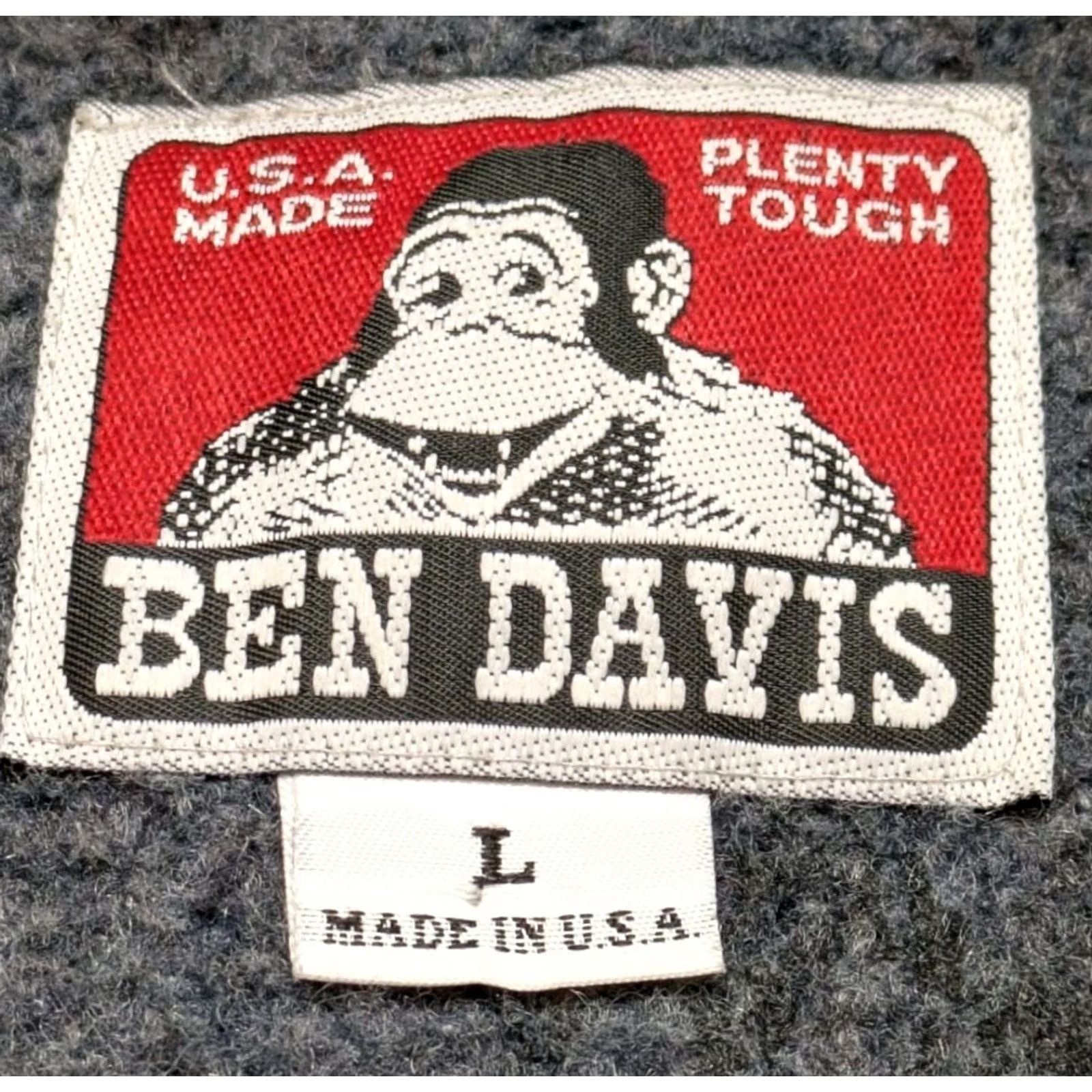 Ben Davis VINTAGE Ben Davis Jacket Blanket Lined Denim USA Chore Faded Black Large Mens Jacket/Coat Size US L / EU 52-54 / 3 - 4 Thumbnail