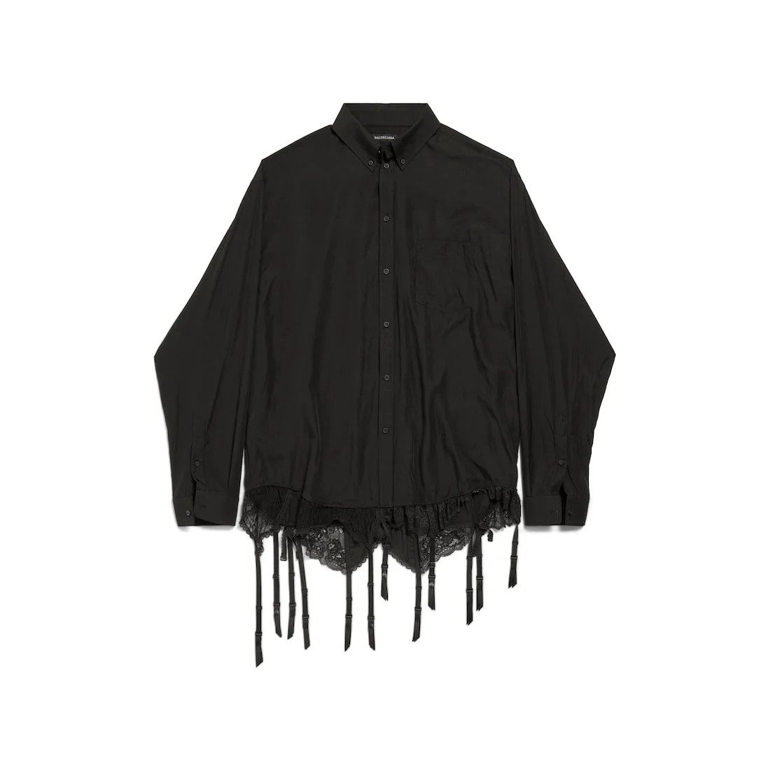 Balenciaga o1tr1nto0526 Lingerie Shirt in Black Size XS / US 0-2 / IT 36-38 - 1 Thumbnail