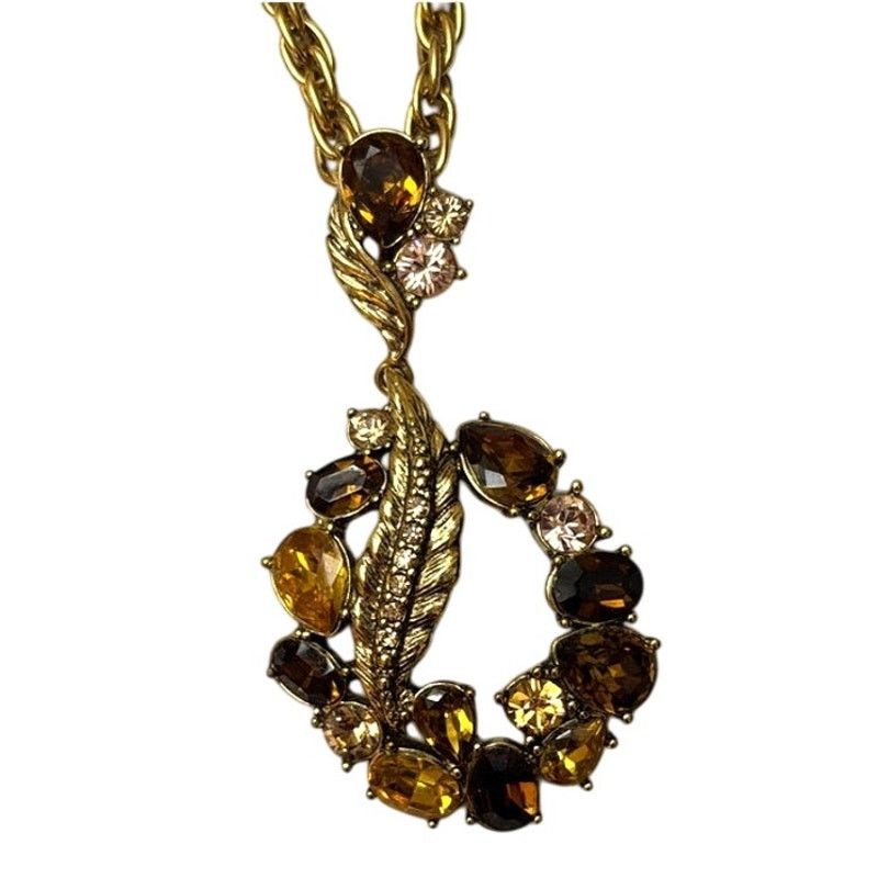 Monet Vintage MONET Amber Pendant Signed Statement Necklace | NWT Size ONE SIZE - 1 Thumbnail