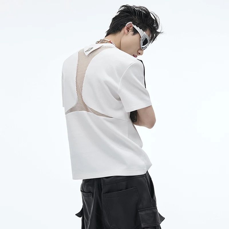 Japanese Brand Slim Fit Mesh Stripe Inner Tee Streetwear Size US L / EU 52-54 / 3 - 2 Thumbnail