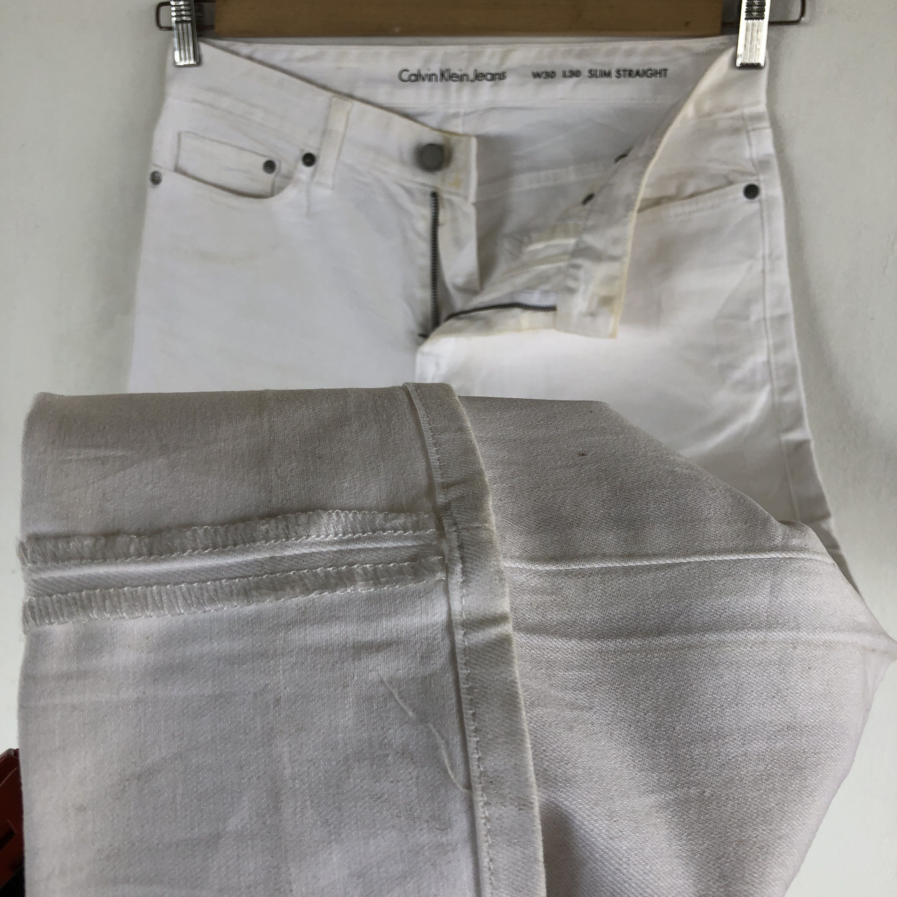 Calvin Klein Vintage Y2K Calvin Klein Jeans White Calvin Klein Denim Size US 32 / EU 48 - 8 Thumbnail