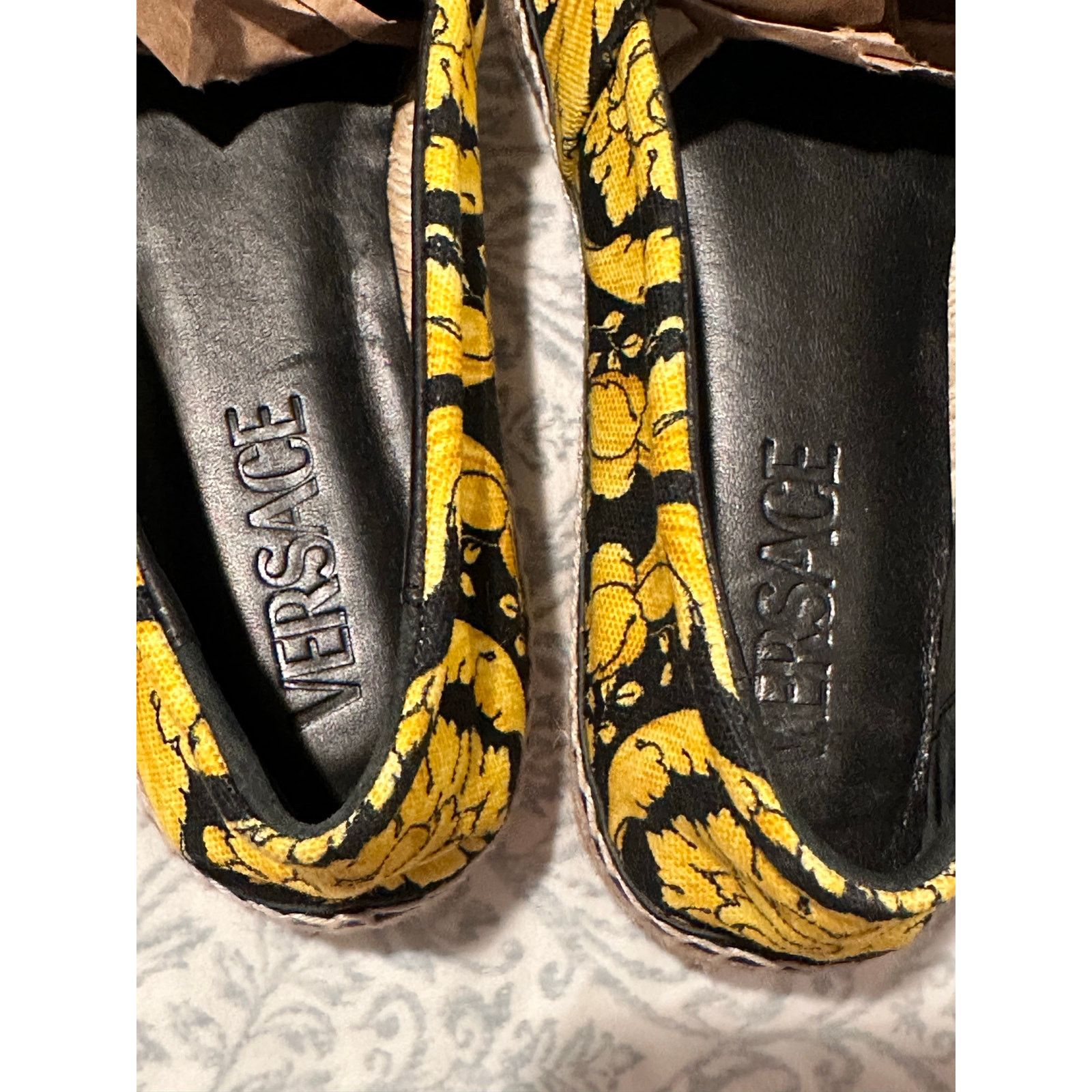 Versace Versace Barocco Print Canvas Espadrilles sz38.5 Size US 7.5 / IT 37.5 - 3 Thumbnail