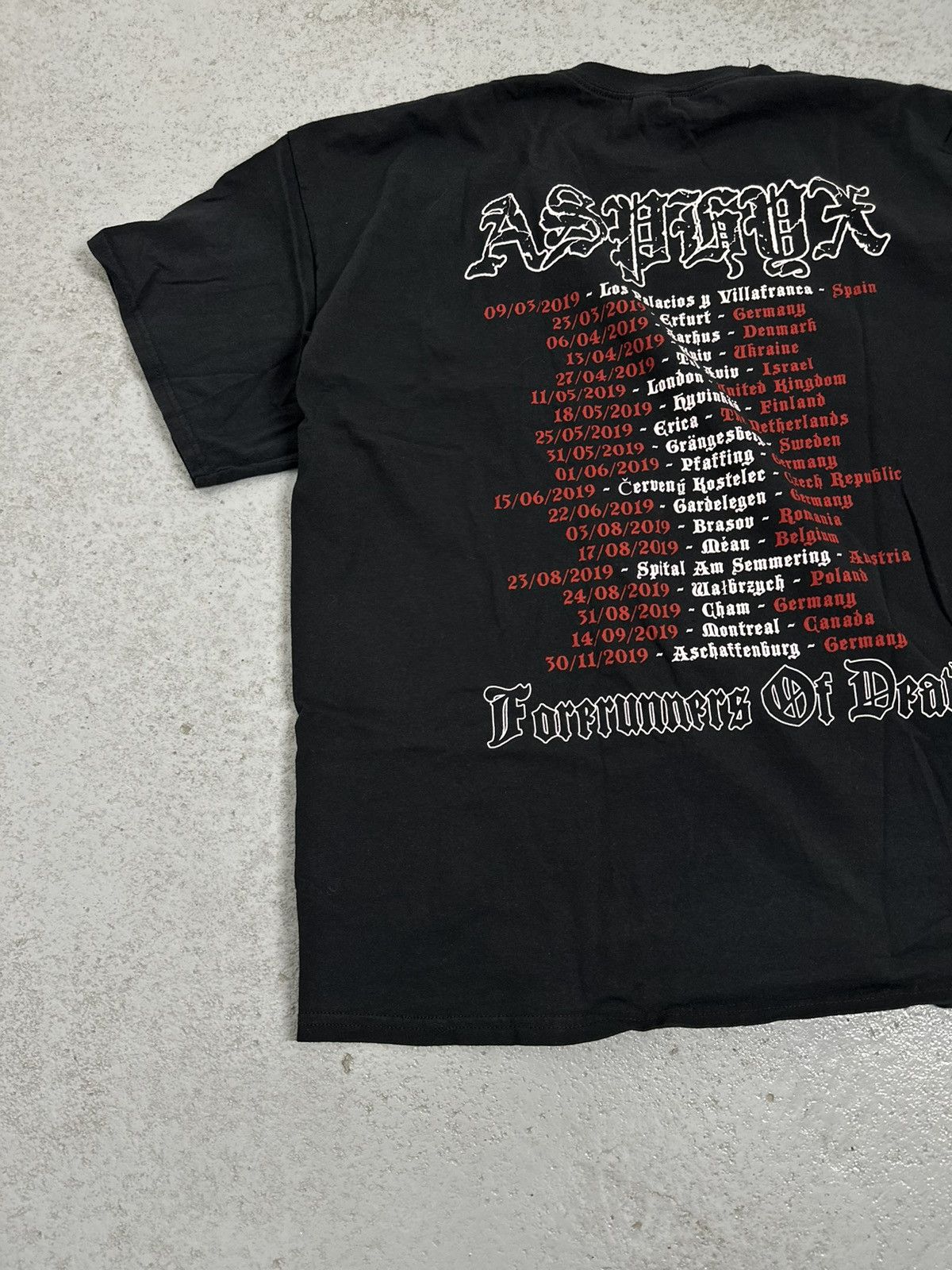 Band Tees Asphyx Forerunners Of Death Rock Tour T-Shirt Size US XXL / EU 58 / 5 - 12 Thumbnail