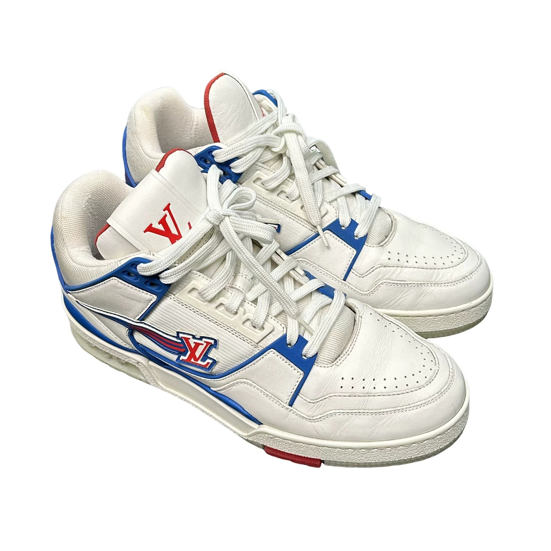 Louis Vuitton Louis Vuitton White Blue Red Trainer Sneakers 6.5 Size US 7.5 / EU 40-41 - 1 Thumbnail
