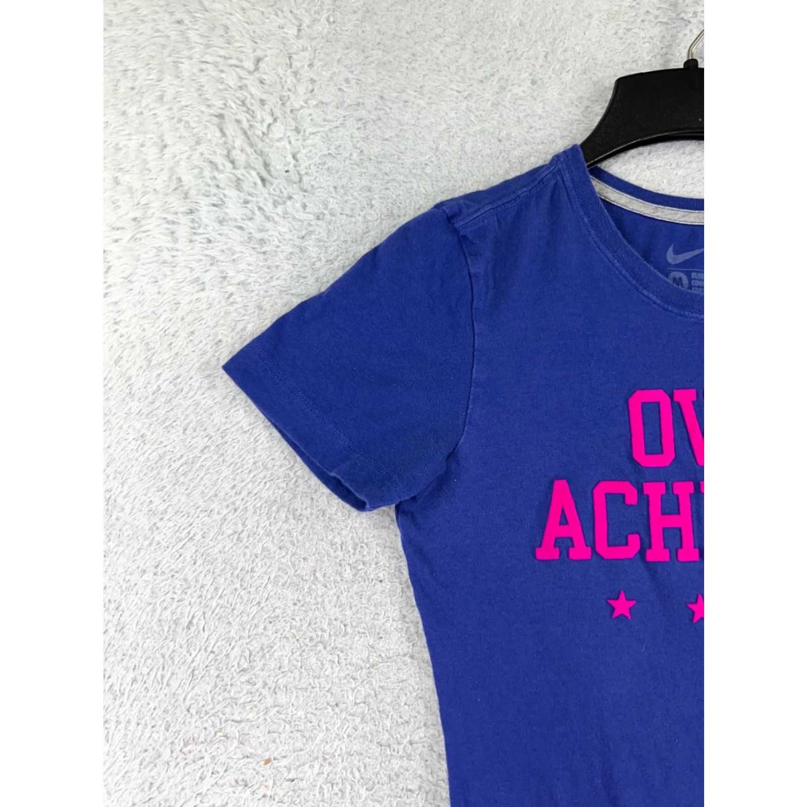 Nike Nike T-Shirt Girls Medium Blue Athletic Swoosh Casual Short Sleeve Jersey Beach Surf Skate Size M / US 6-8 / IT 42-44 - 6 Thumbnail