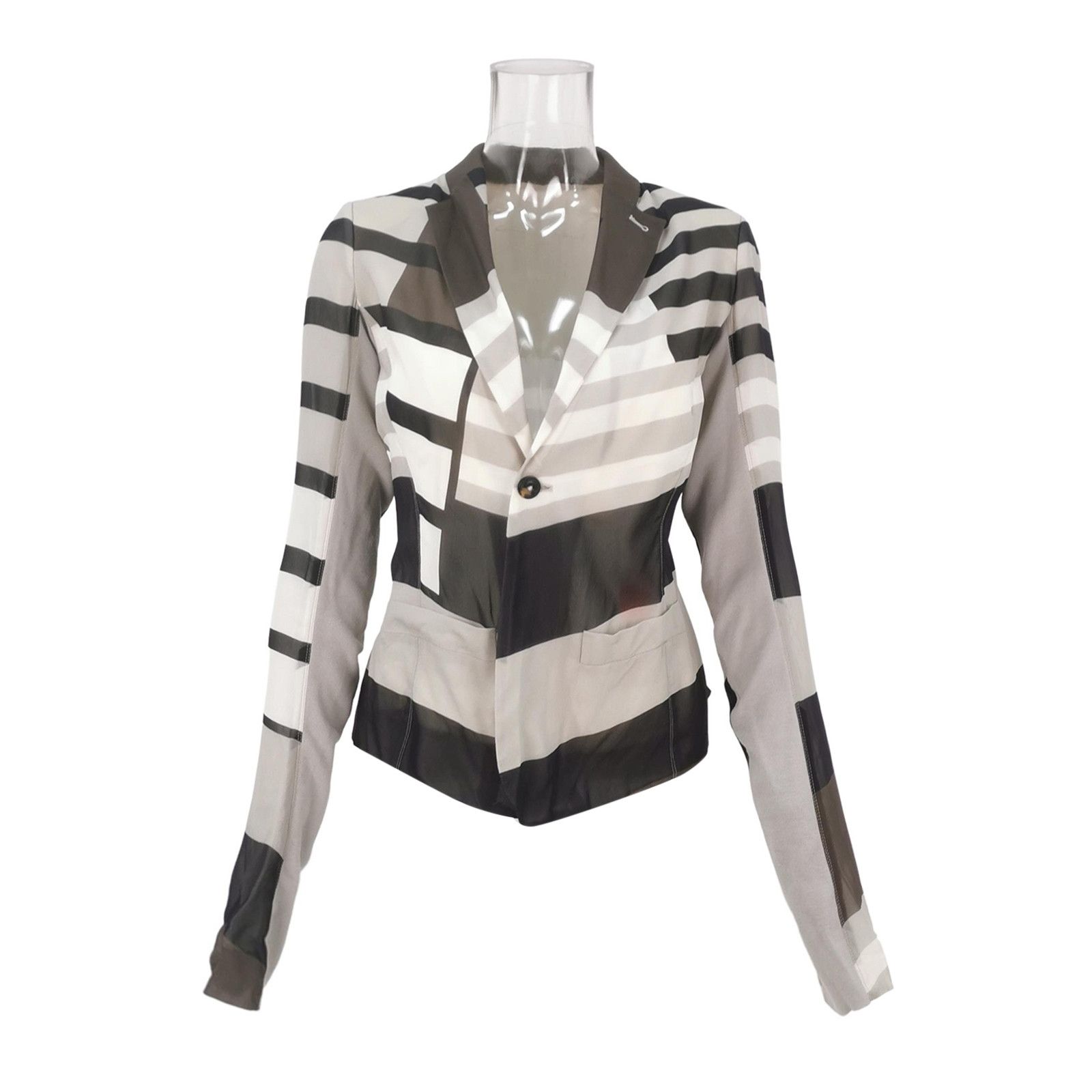 Rick Owens Rick Owens Striped Silk Jacket IT 40 Size S / US 4 / IT 40 - 1 Thumbnail