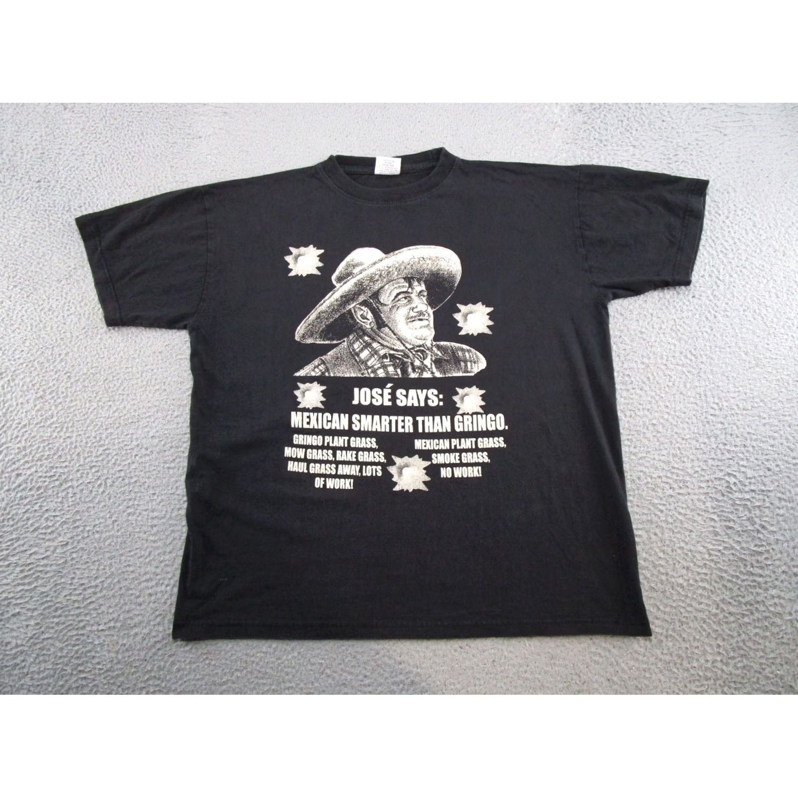 Vintage VINTAGE Jose Says Comedy Funny Graphic T-Shirt Mens XL Black Cotton Nike Shirt Size US XL / EU 56 / 4 - 2 Thumbnail