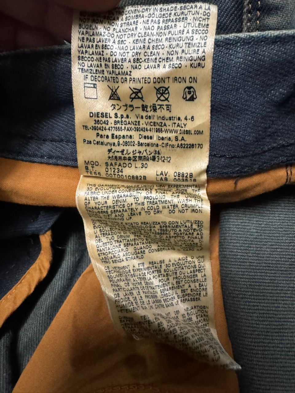 Diesel Diesel Safado Rusty Claw Mudwash Regular Slim-Straight Size US 29 - 14 Thumbnail