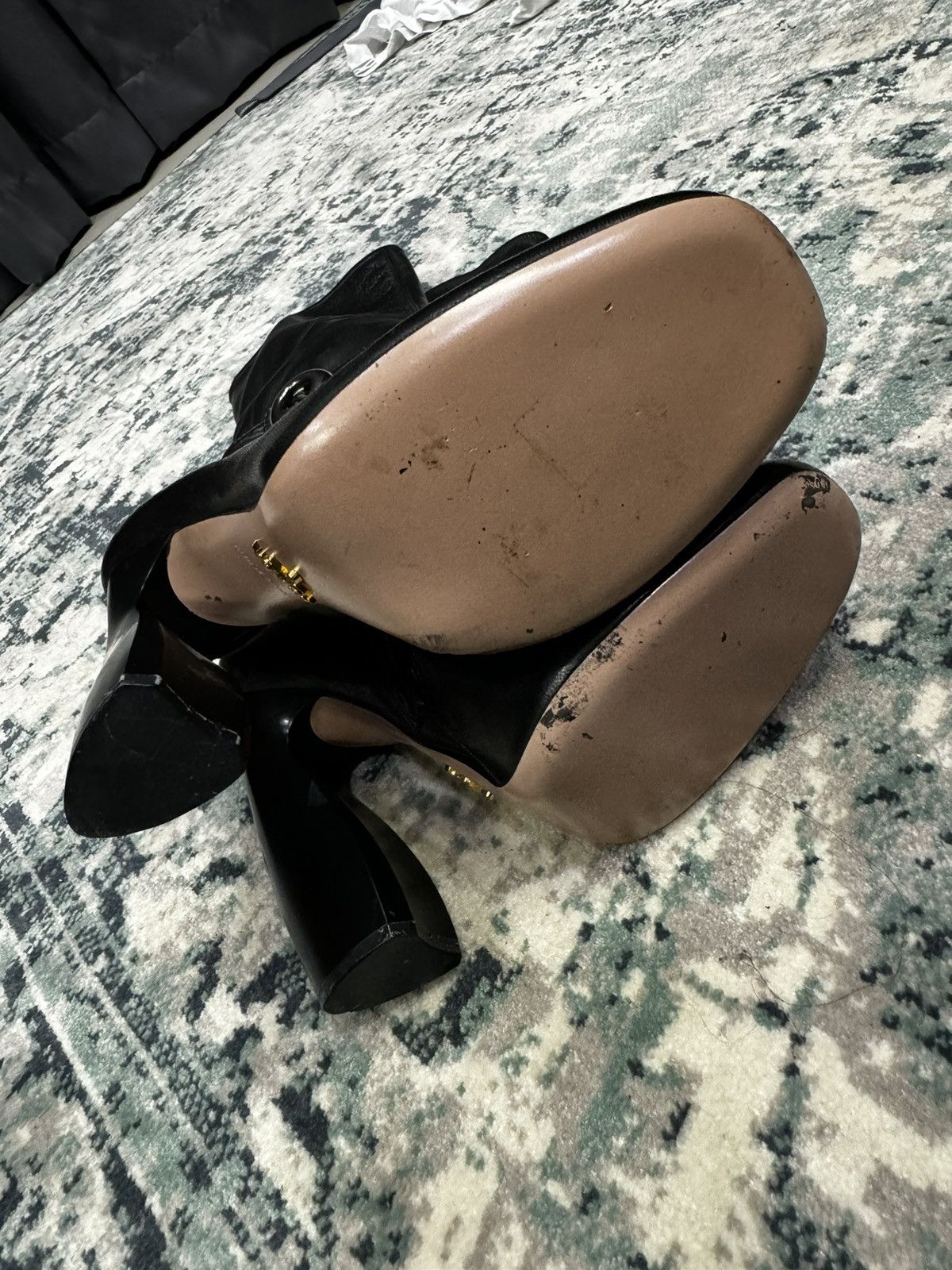 Prada PRADA BOOTS MARY JANE NAPPA BLACK SHOES SIZE 39 Size US 9 / IT 39 - 13 Thumbnail
