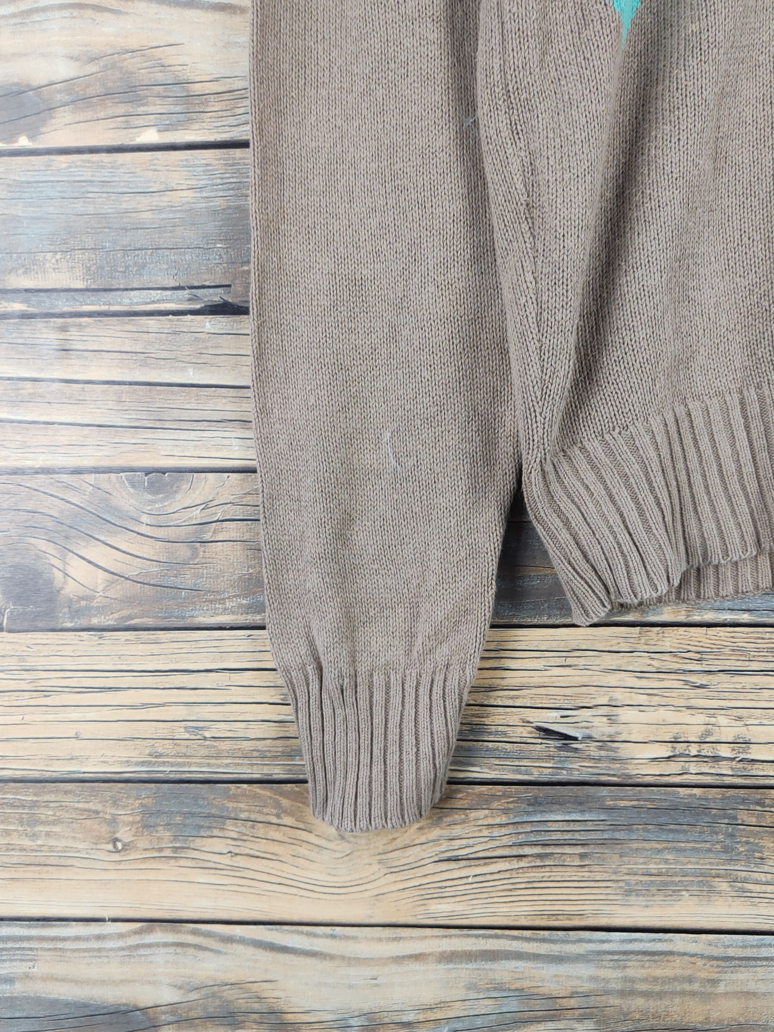 Vintage Crocodile Brown Faded Knitwear Sweatshirts #W1660 Size US L / EU 52-54 / 3 - 4 Thumbnail