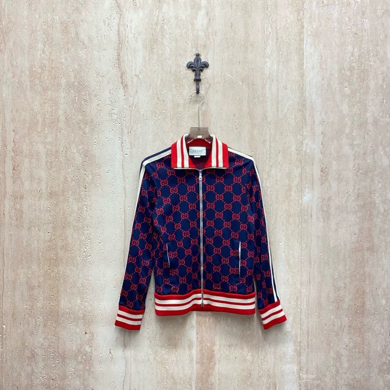 Gucci Gucci Red and blue double G full-print striped school unifo Size US S / EU 44-46 / 1 - 1 Thumbnail