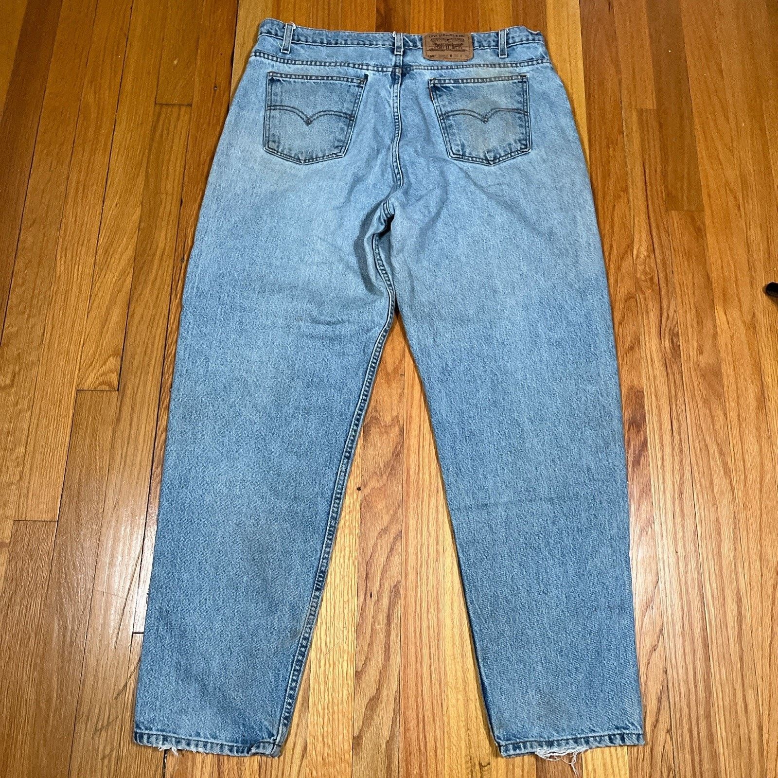 Levi's VTG 90s Levi's 550 Orange Tab Jeans Mens Relaxed Fit Tapered Size US 37 - 2 Thumbnail