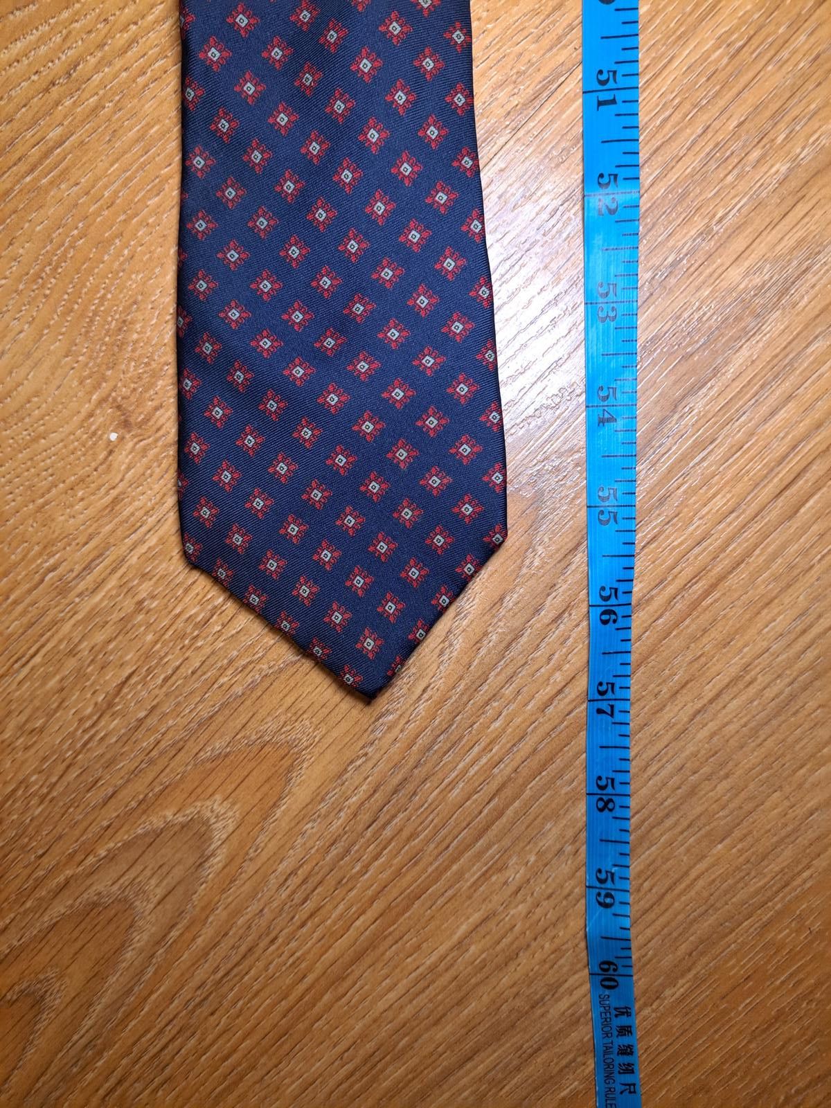 Burberry VINTAGE Burberry Tie Black Geometric Silk Handmade England Size ONE SIZE - 6 Thumbnail