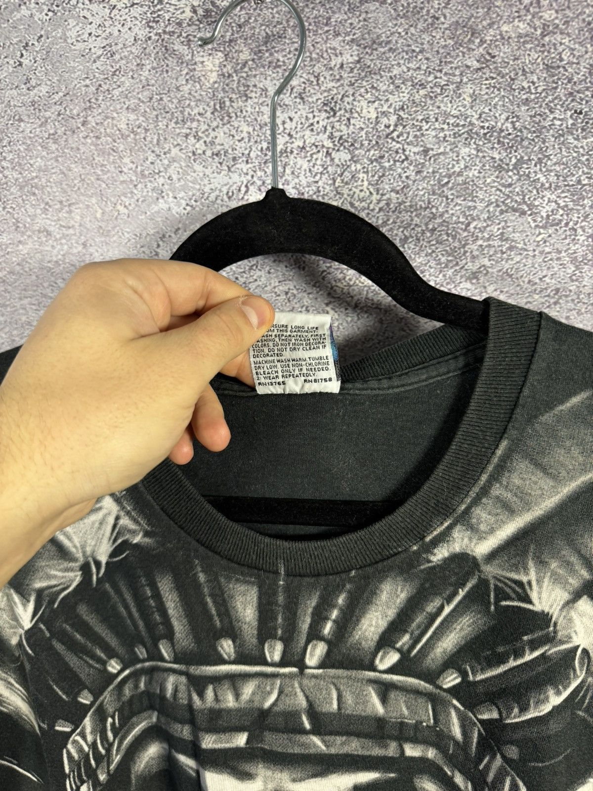 Liquid Blue × Vintage 90’s Vintage 1997 Liquid Blue Shirt XL Skeleton Indian AOP Size US L / EU 52-54 / 3 - 6 Thumbnail